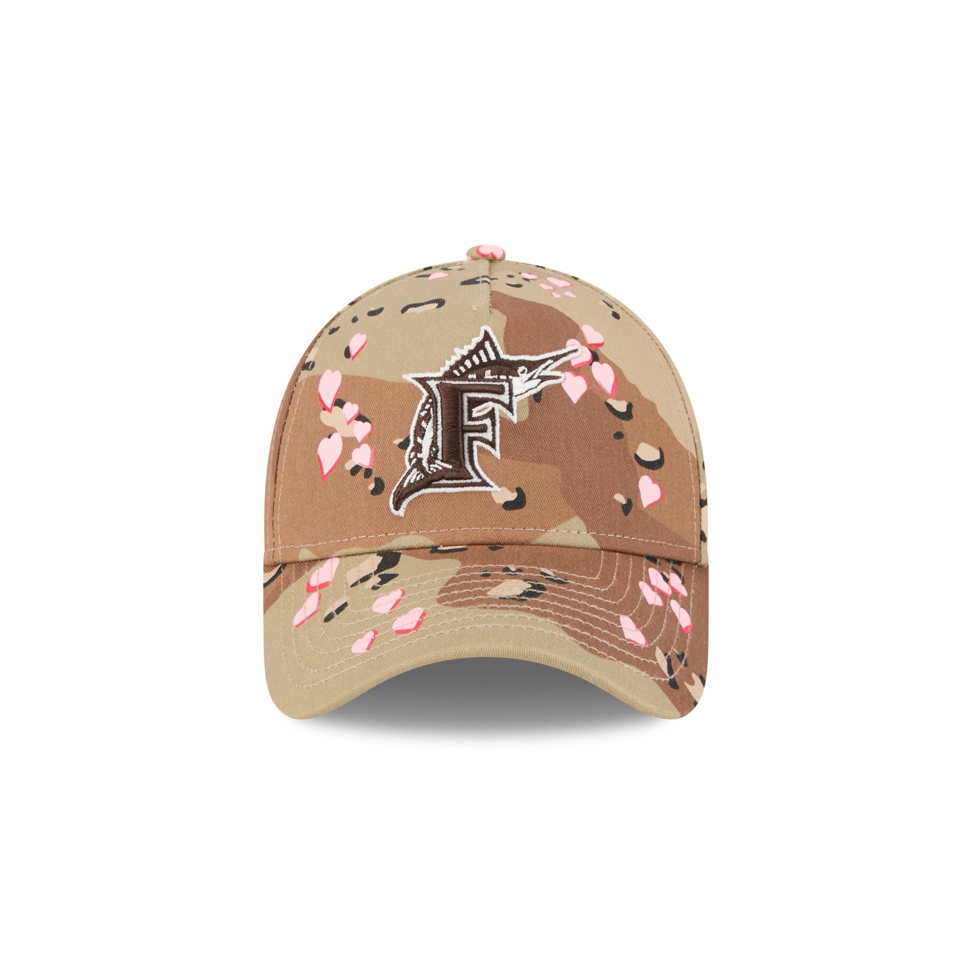 Alternative view of Miami Marlins Camo Hearts 9Forty A-Frame Snapback Hat