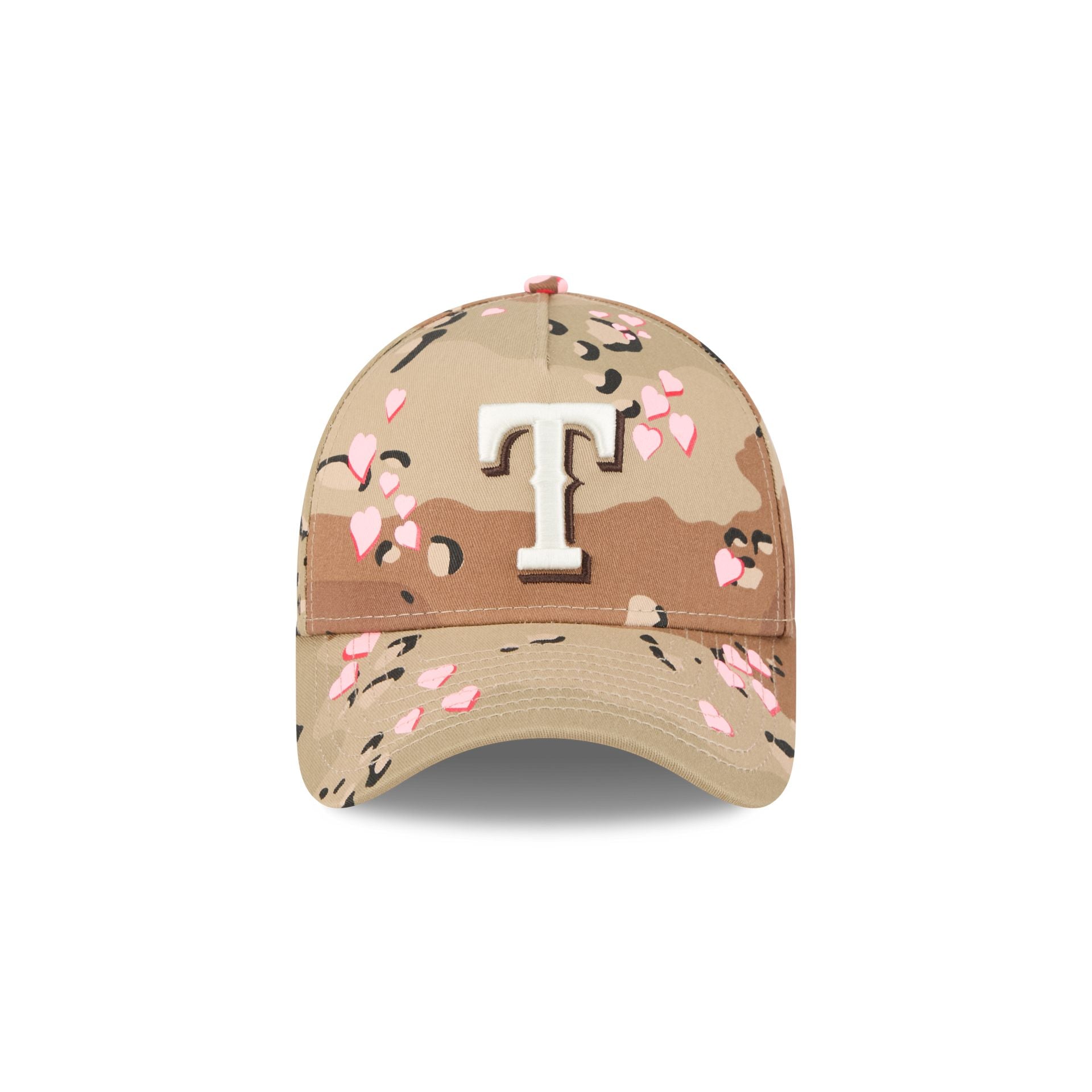Alternative view of Texas Rangers Camo Hearts 9Forty A-Frame Snapback Hat