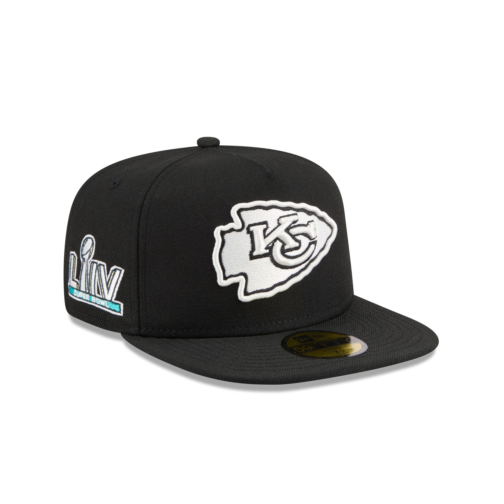Just Caps Chiseled Logo Kansas City Chiefs 59Fifty A-Frame Fitted Hat