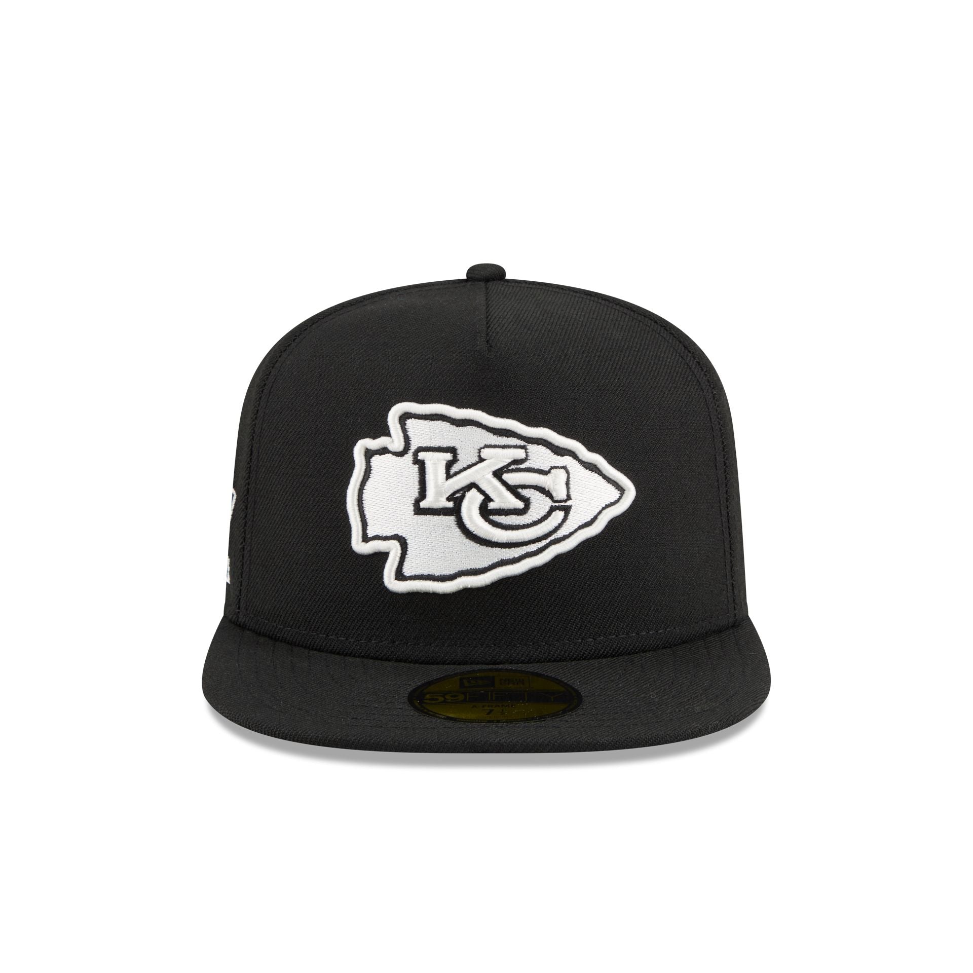 Alternative view of Just Caps Chiseled Logo Kansas City Chiefs 59Fifty A-Frame Fitted Hat