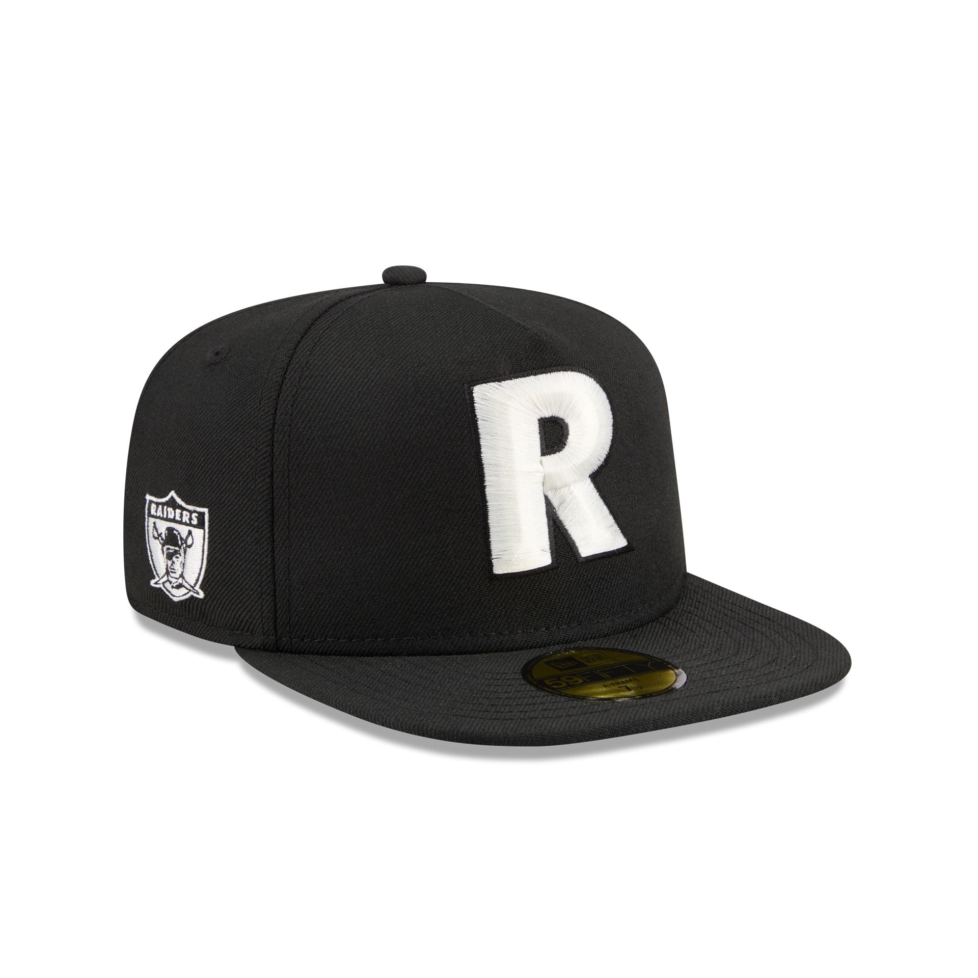 Just Caps Chiseled Logo Las Vegas Raiders 59Fifty A-Frame Fitted Hat