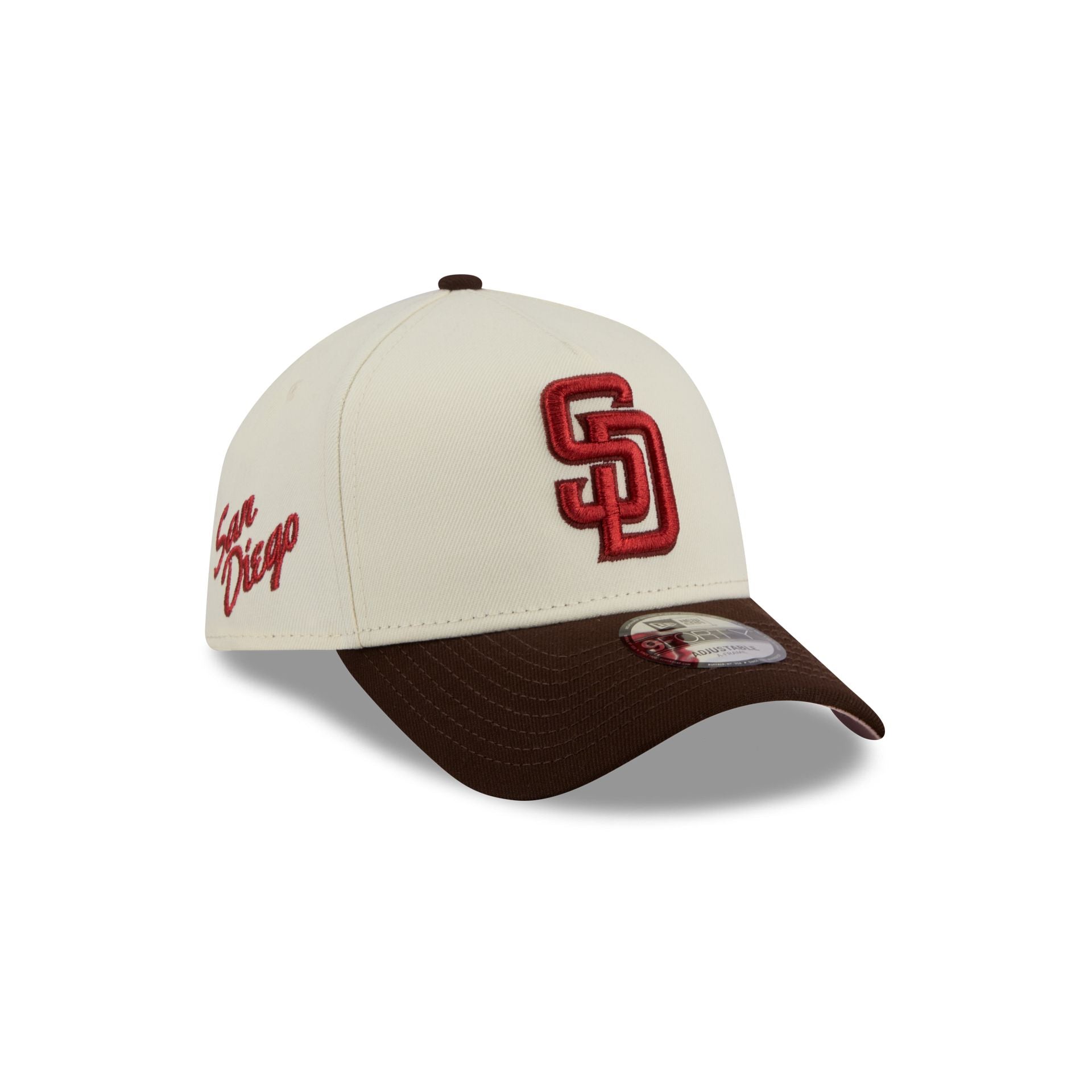 San Diego Padres City Script 9Forty A-Frame Snapback Hat