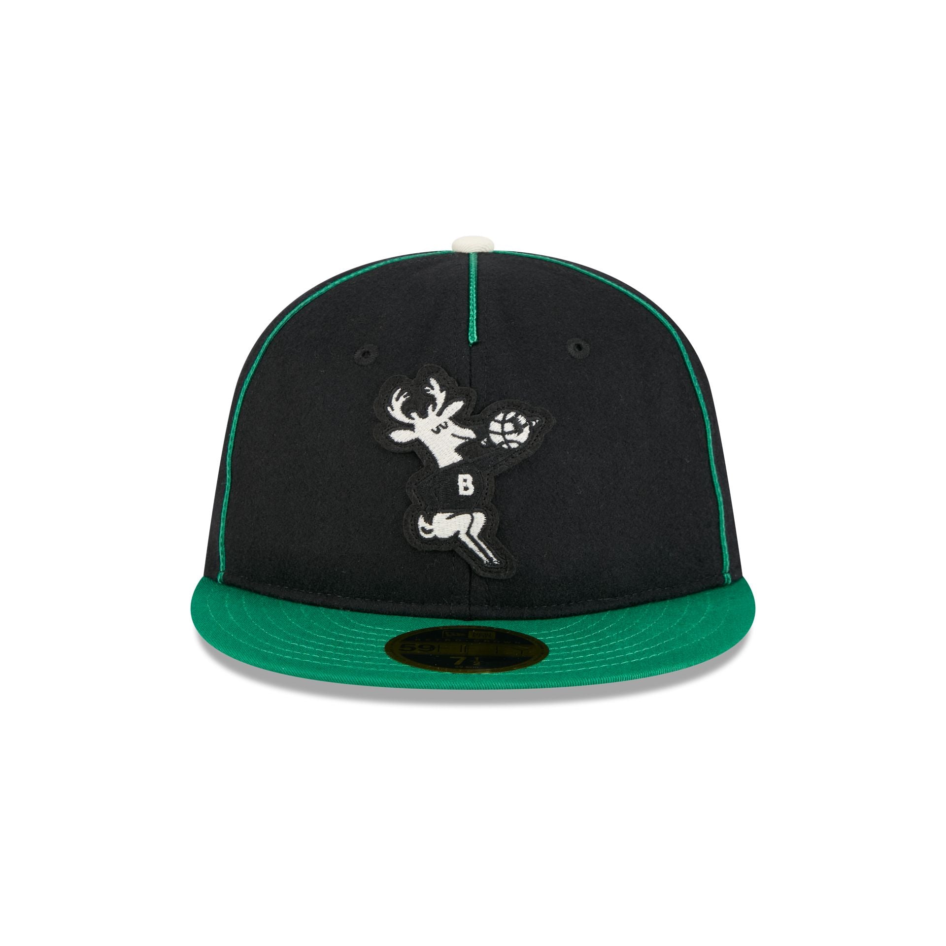 Alternative view of Milwaukee Bucks Felt Logo Retro Crown 59Fifty Fitted Hat