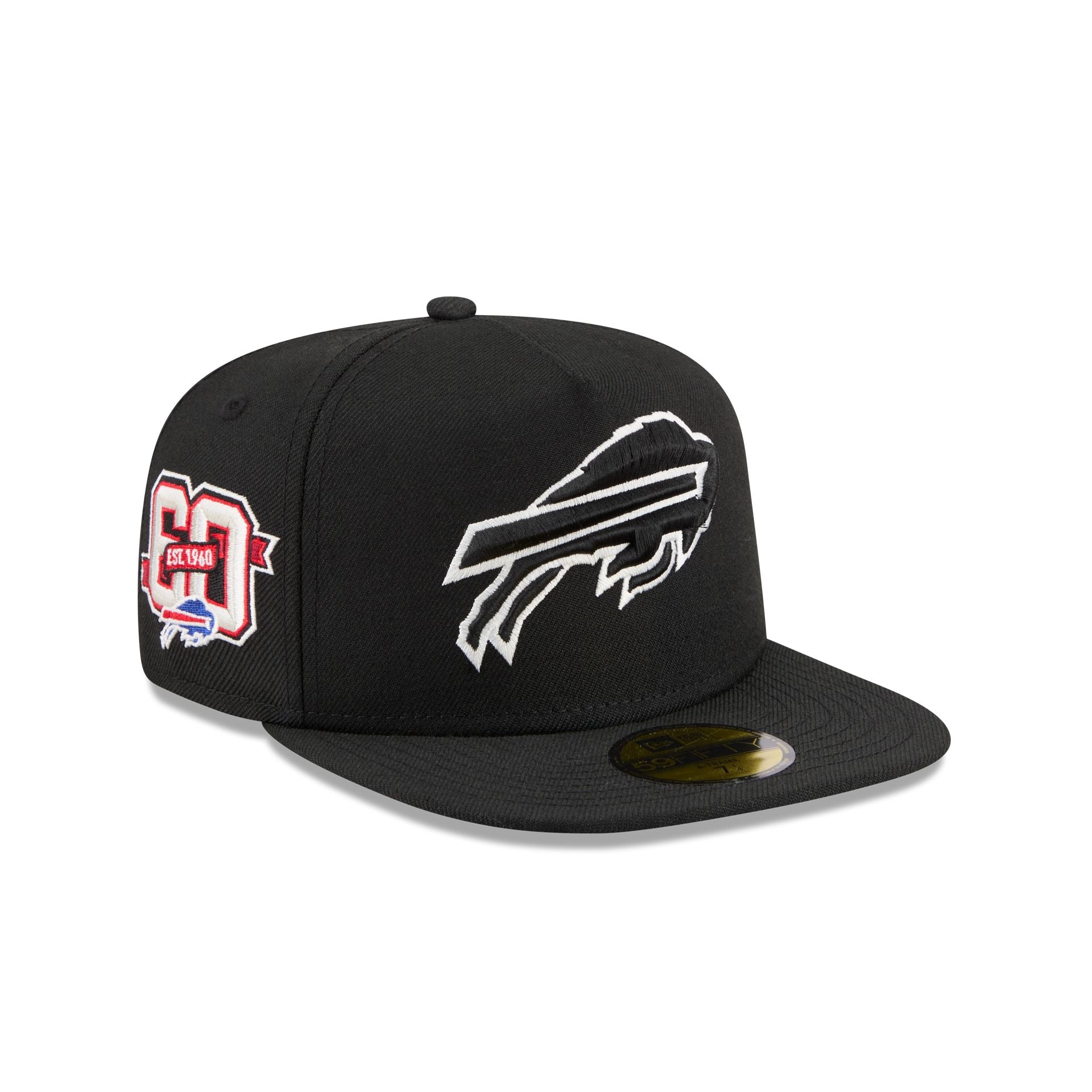 Just Caps Chiseled Logo Buffalo Bills 59Fifty A-Frame Fitted Hat