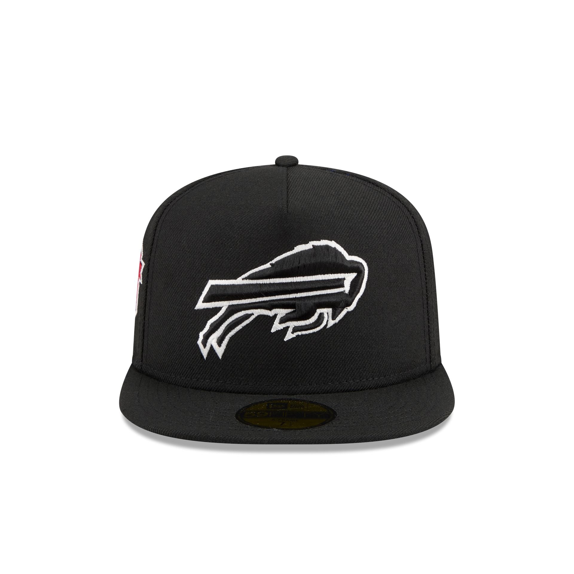Alternative view of Just Caps Chiseled Logo Buffalo Bills 59Fifty A-Frame Fitted Hat