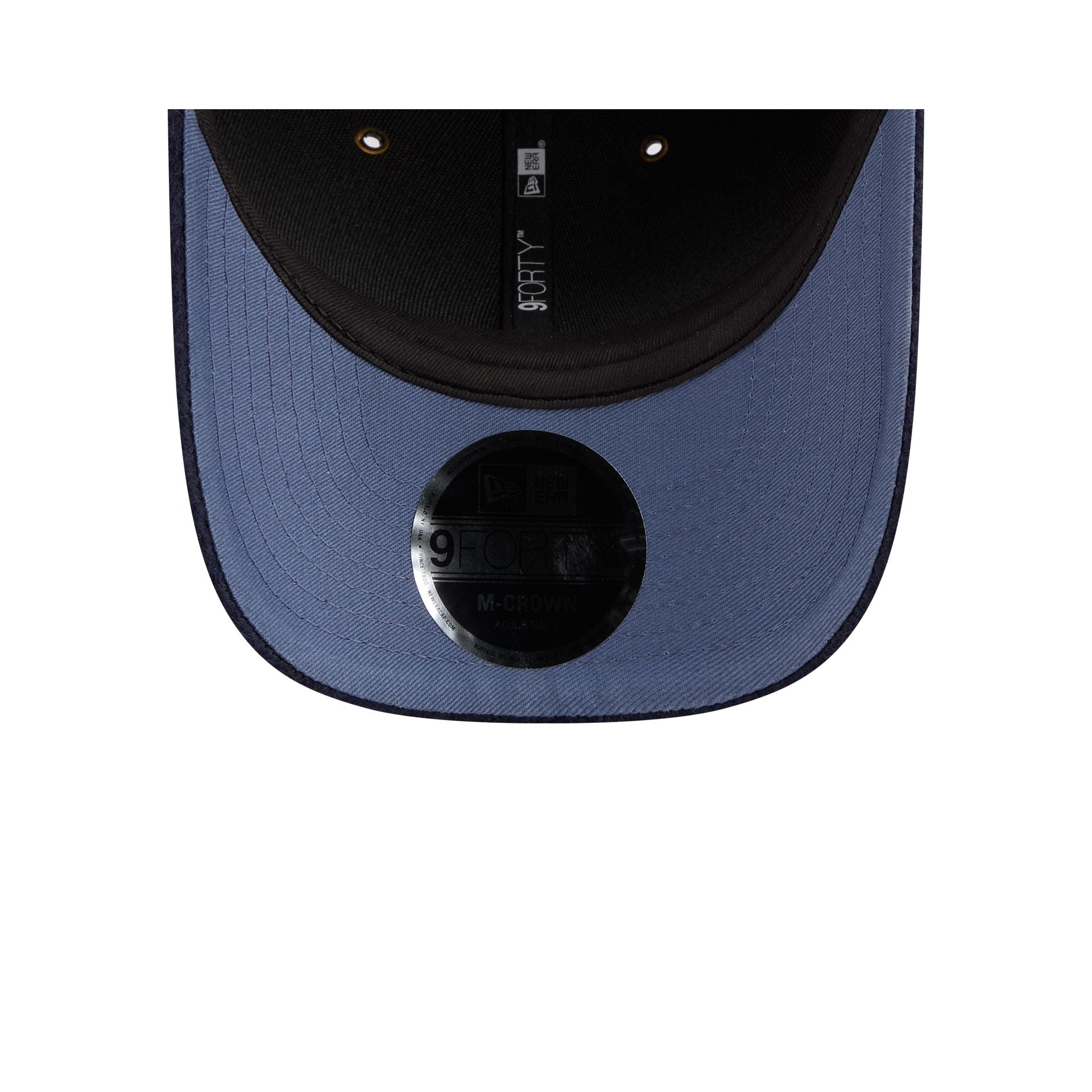 New Era Cap Brushed Wool Navy 9Forty M-Crown Adjustable Hat - Image 7