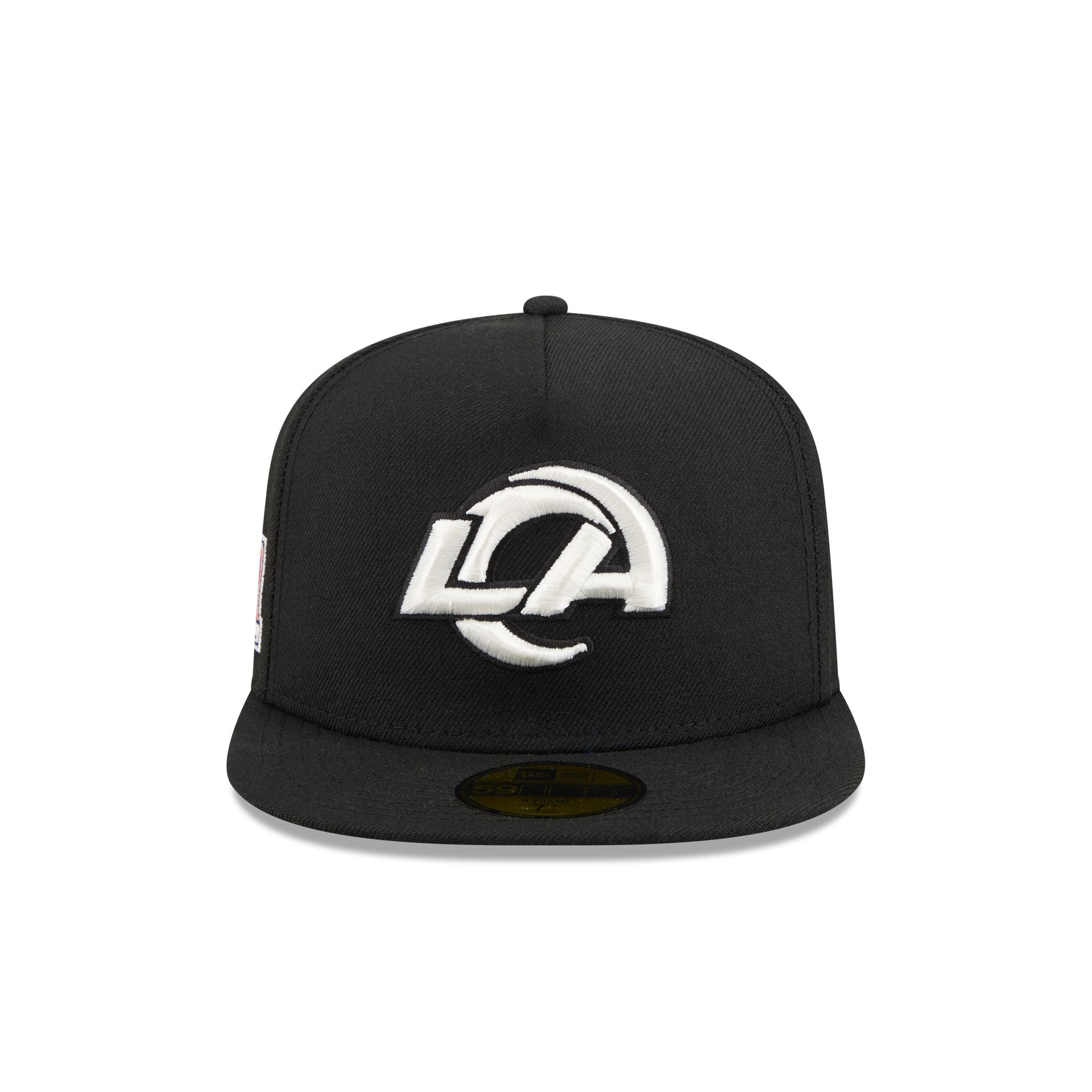 Alternative view of Just Caps Chiseled Logo Los Angeles Rams 59Fifty A-Frame Fitted Hat