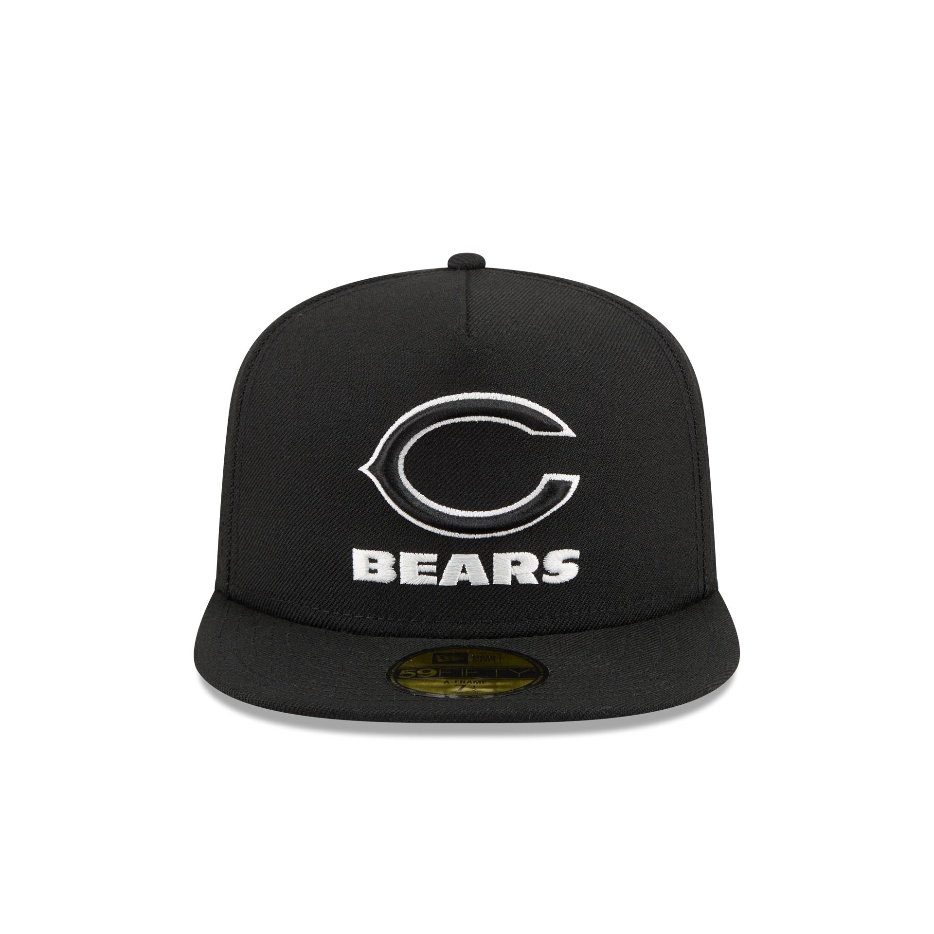 Alternative view of Just Caps Chiseled Logo Chicago Bears 59Fifty A-Frame Fitted Hat