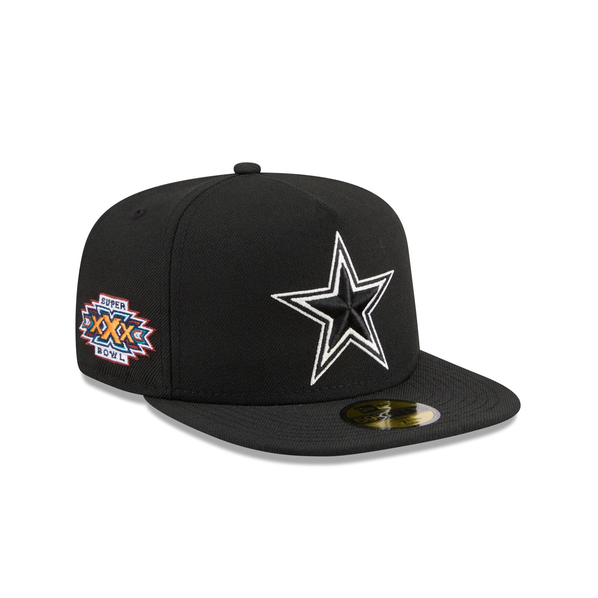 Just Caps Chiseled Logo Dallas Cowboys 59Fifty A-Frame Fitted Hat