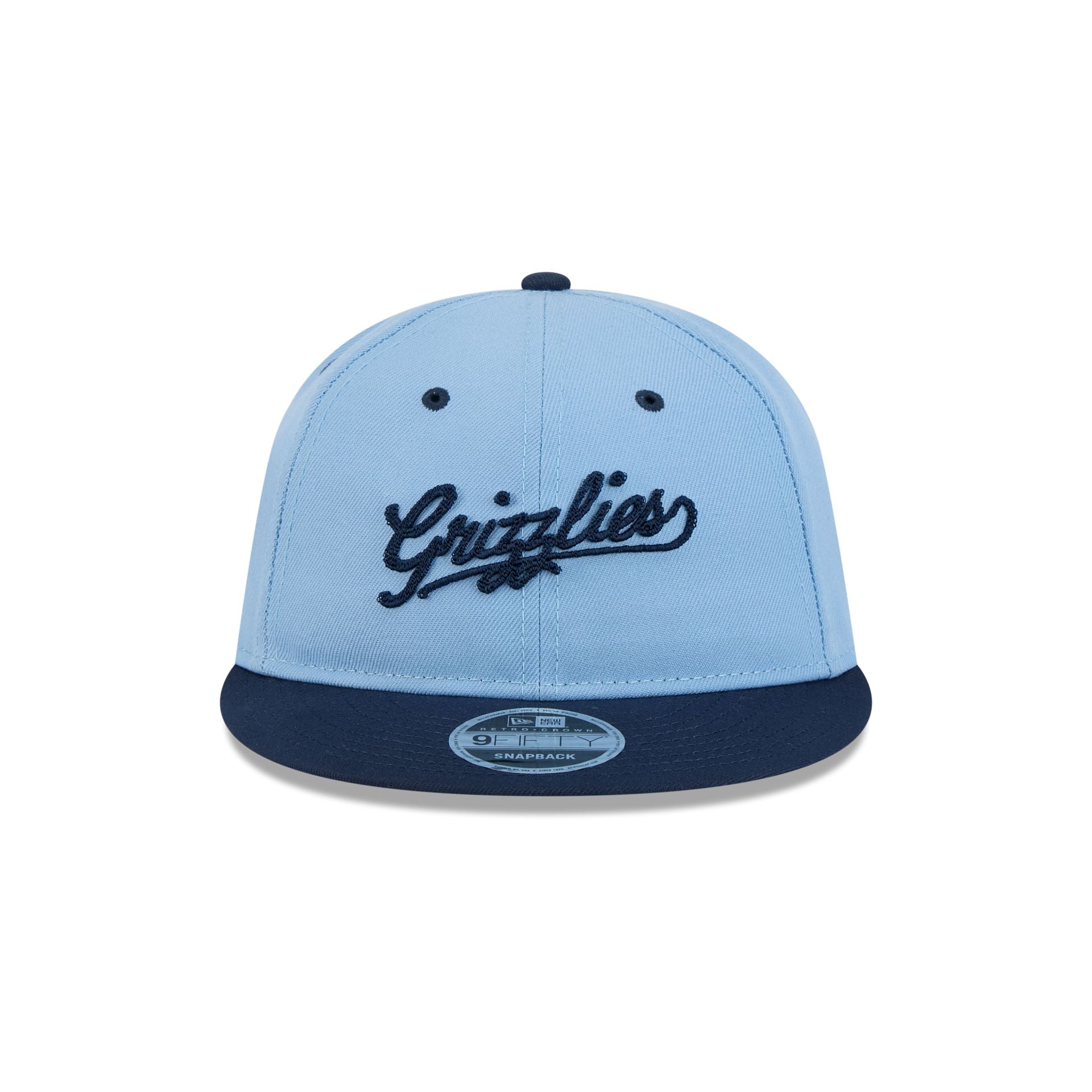 Alternative view of Memphis Grizzlies Chainstitch Script Retro Crown 9Fifty Snapback Hat