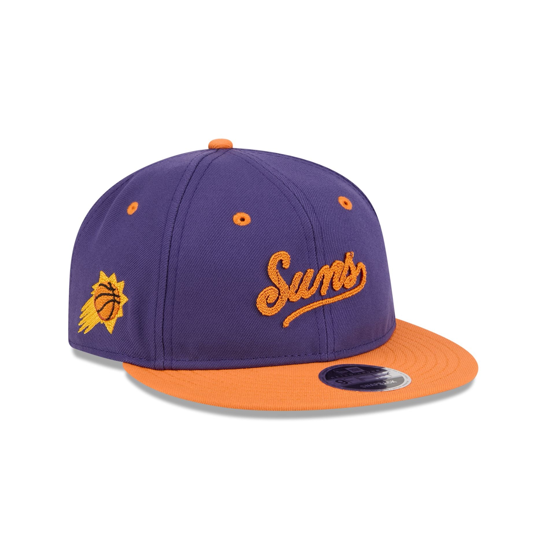 Phoenix Suns Chainstitch Script Retro Crown 9Fifty Snapback Hat