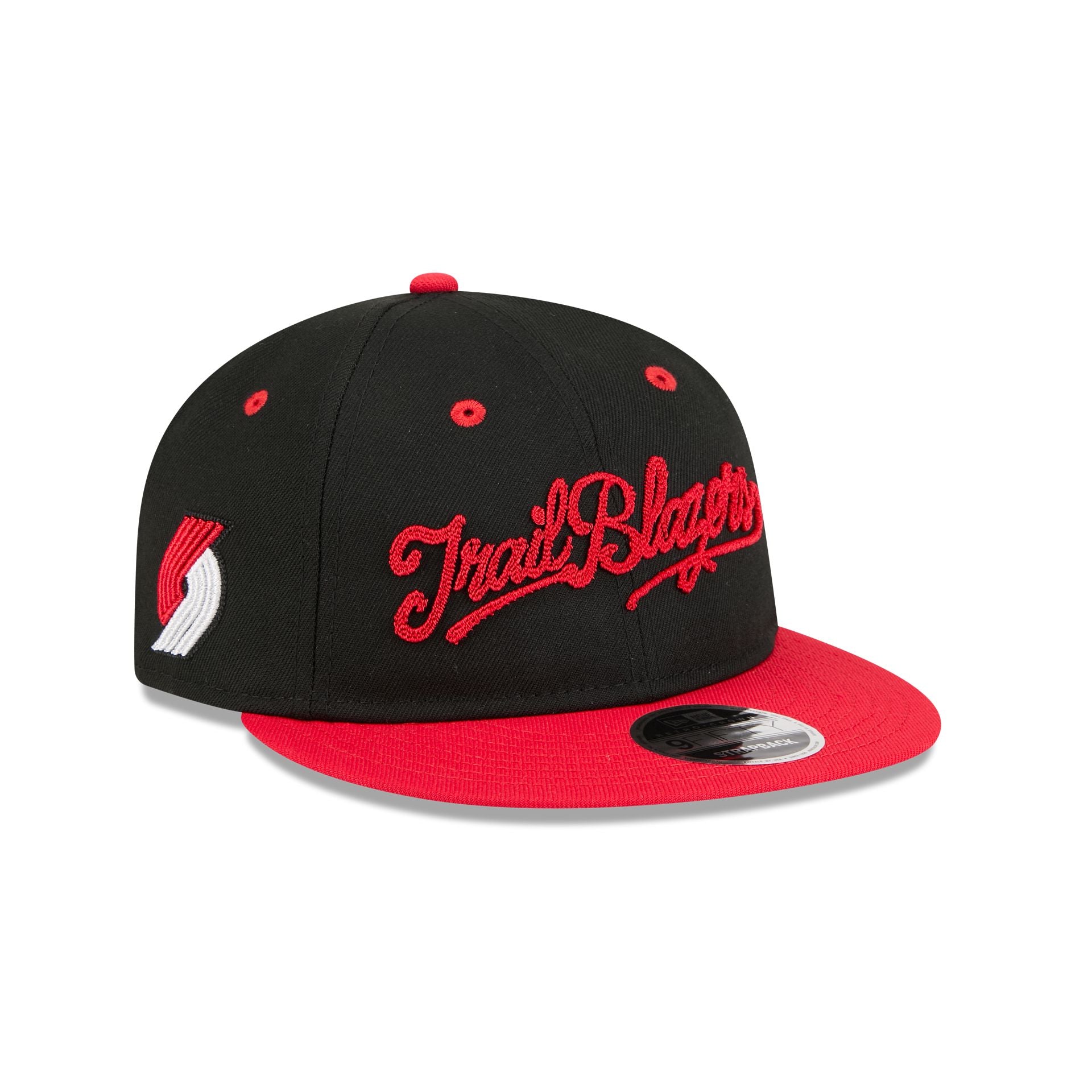 Portland Trail Blazers Chainstitch Script Retro Crown 9Fifty Snapback Hat
