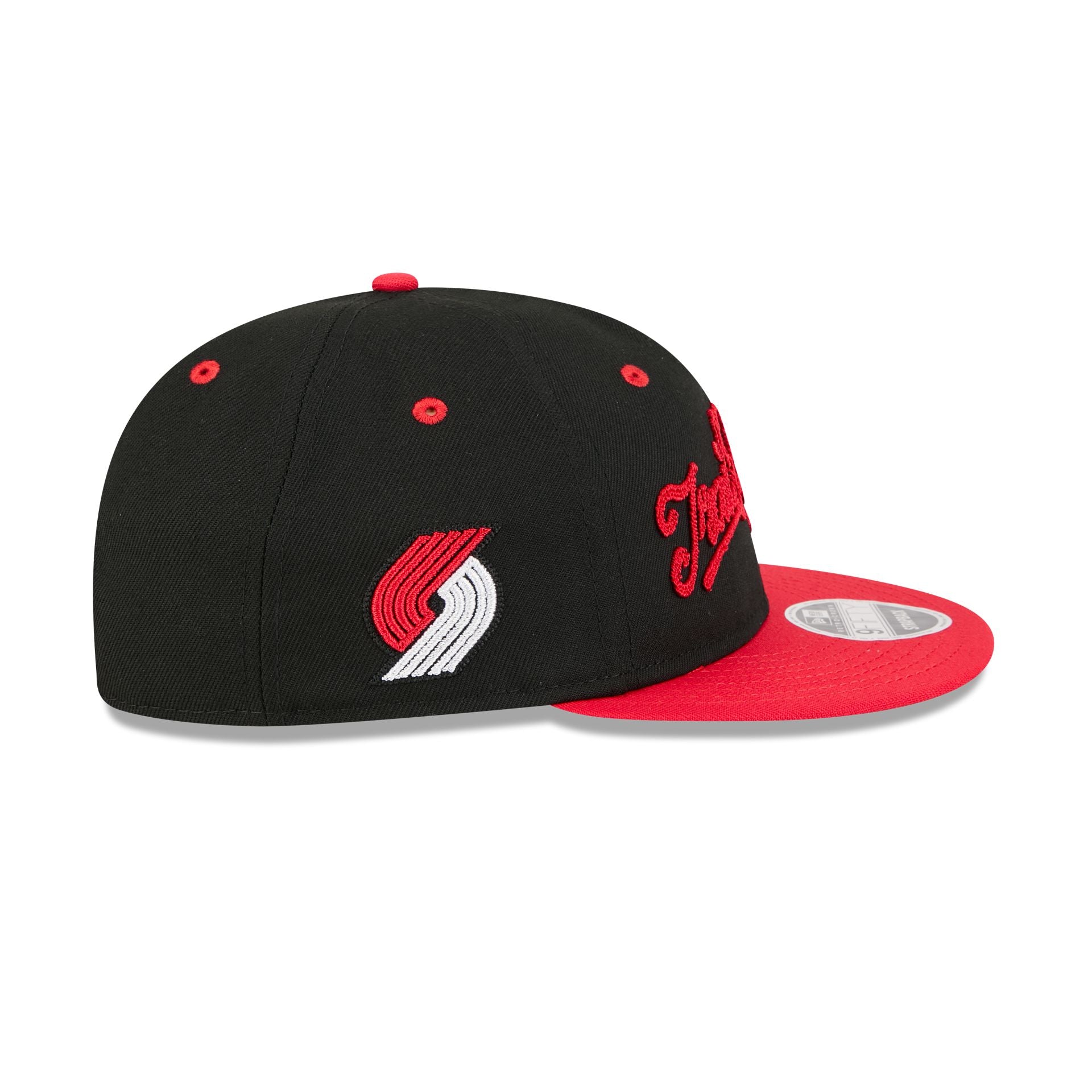 Portland Trail Blazers Chainstitch Script Retro Crown 9Fifty Snapback Hat - Image 4