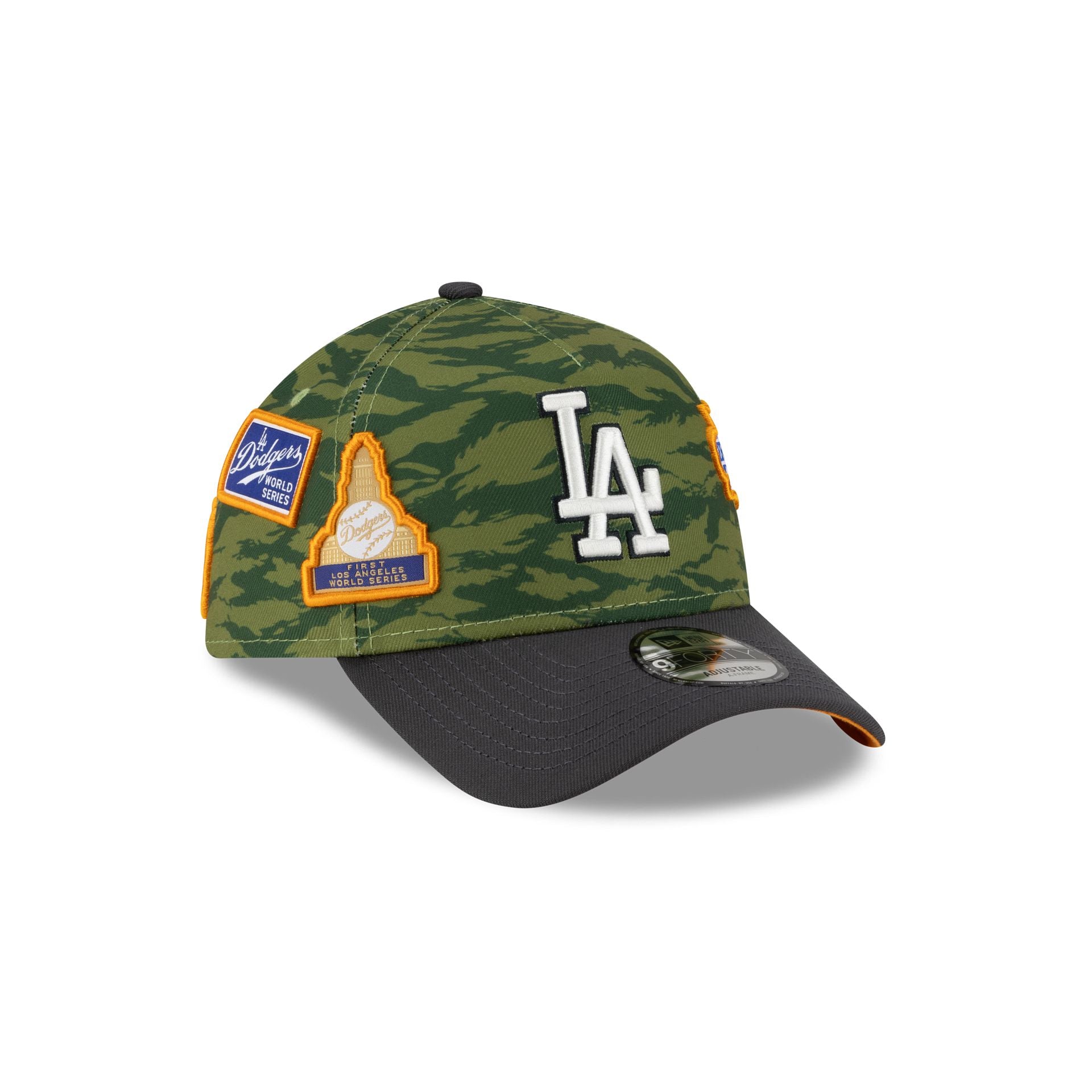 Los Angeles Dodgers Tiger Camo Patches 9Forty A-Frame Snapback Hat