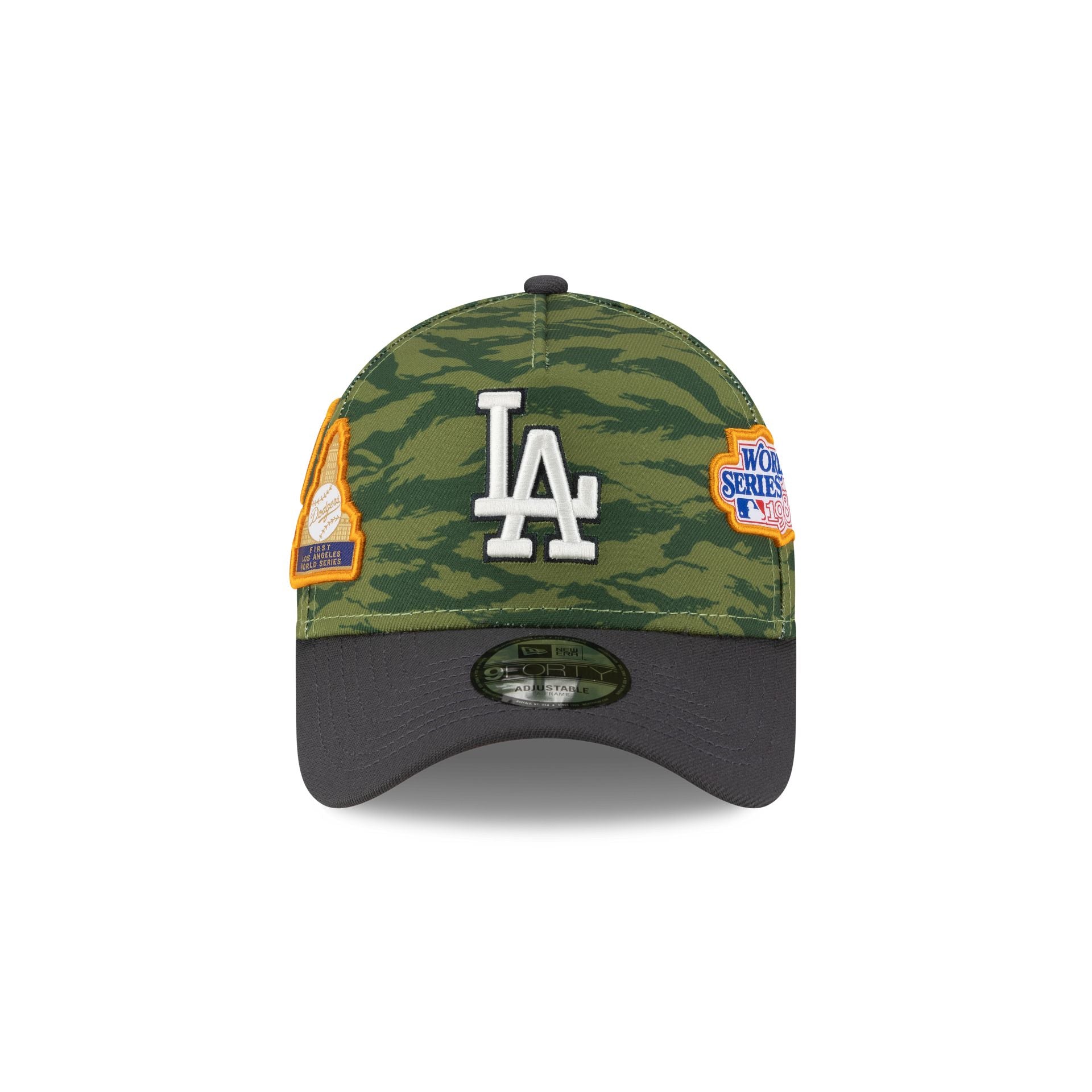 Alternative view of Los Angeles Dodgers Tiger Camo Patches 9Forty A-Frame Snapback Hat