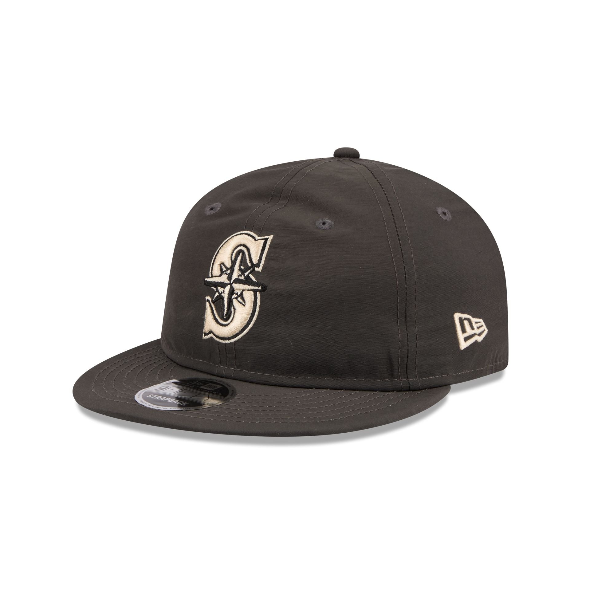 Seattle Mariners Three Looms Nylon Black Retro Crown 9Fifty Adjustable Hat