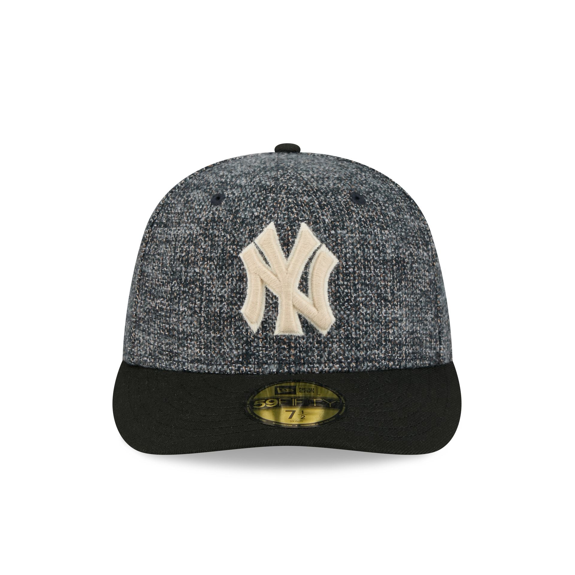 Alternative view of New York Yankees Three Looms Tweedy Cotton Black 59Fifty Fitted Hat