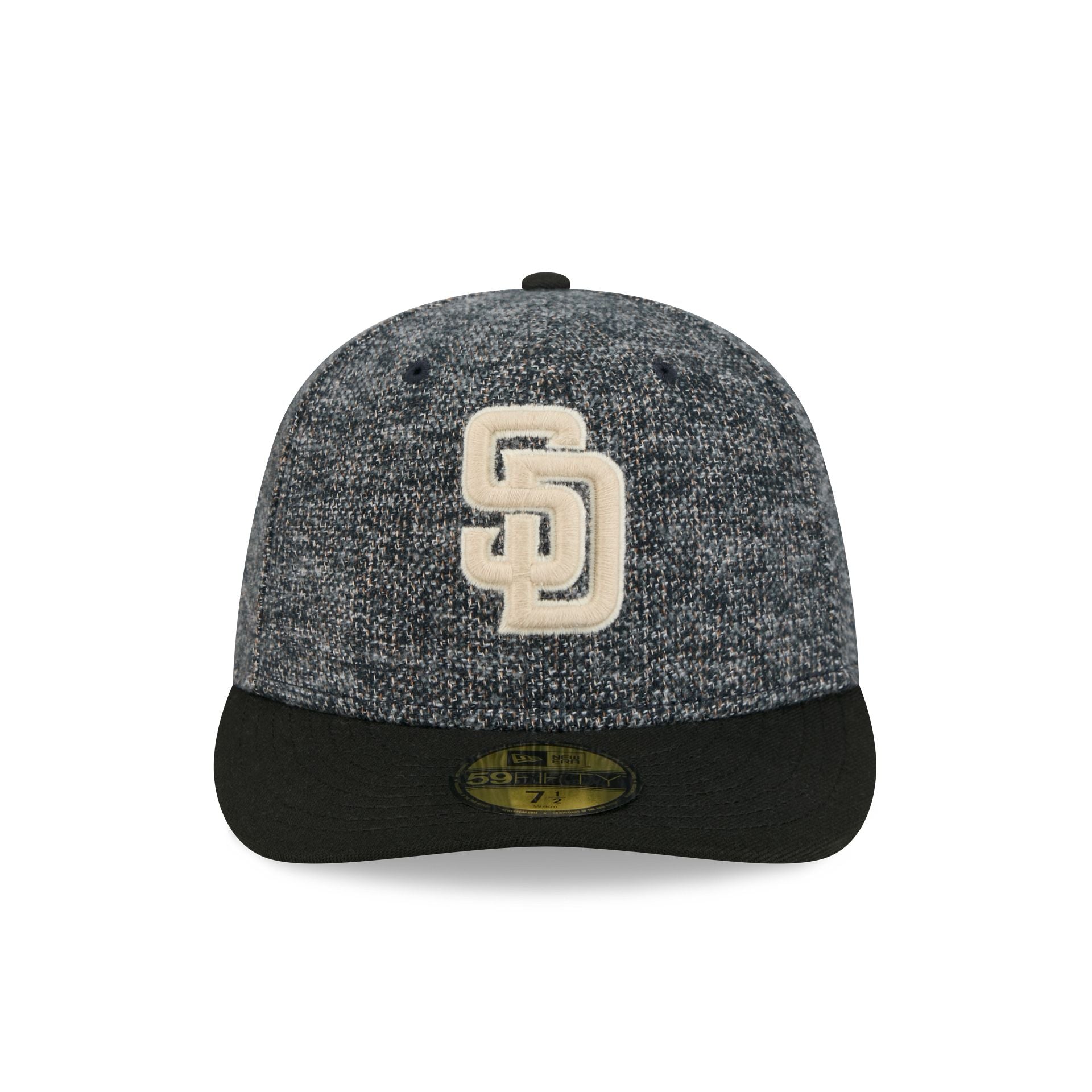 Alternative view of San Diego Padres Three Looms Tweedy Cotton Black 59Fifty Fitted Hat
