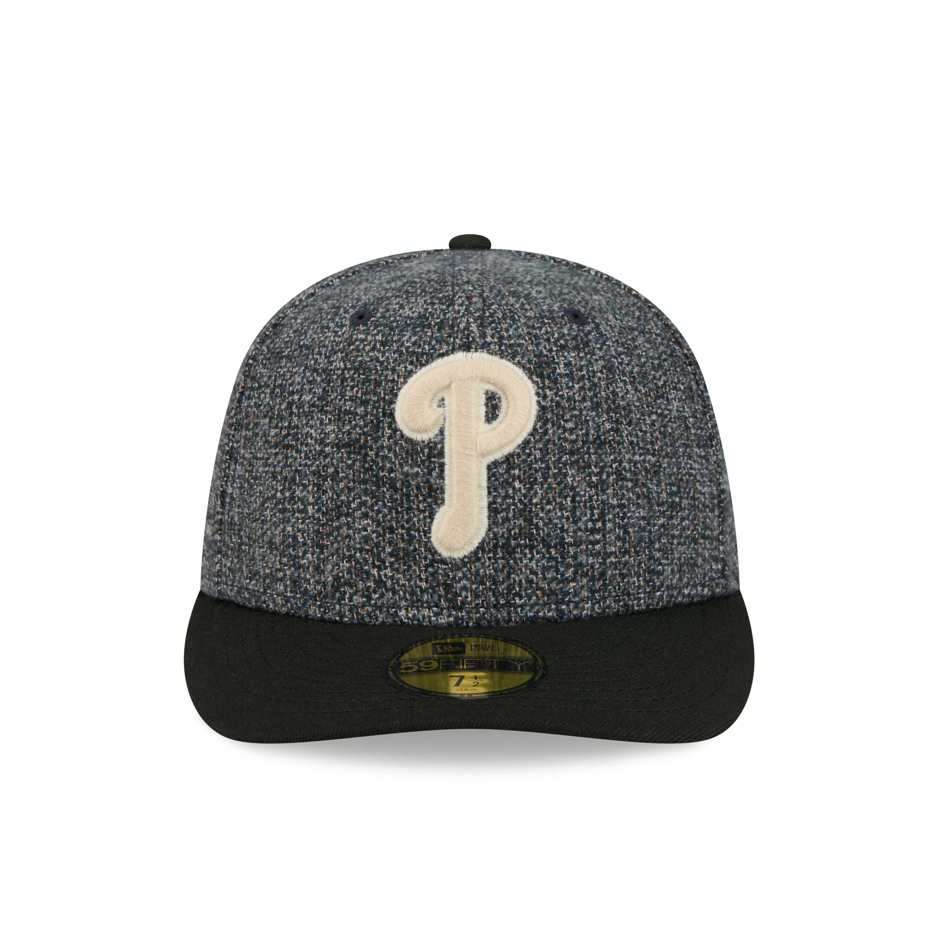 Alternative view of Philadelphia Phillies Three Looms Tweedy Cotton Black 59Fifty Fitted Hat