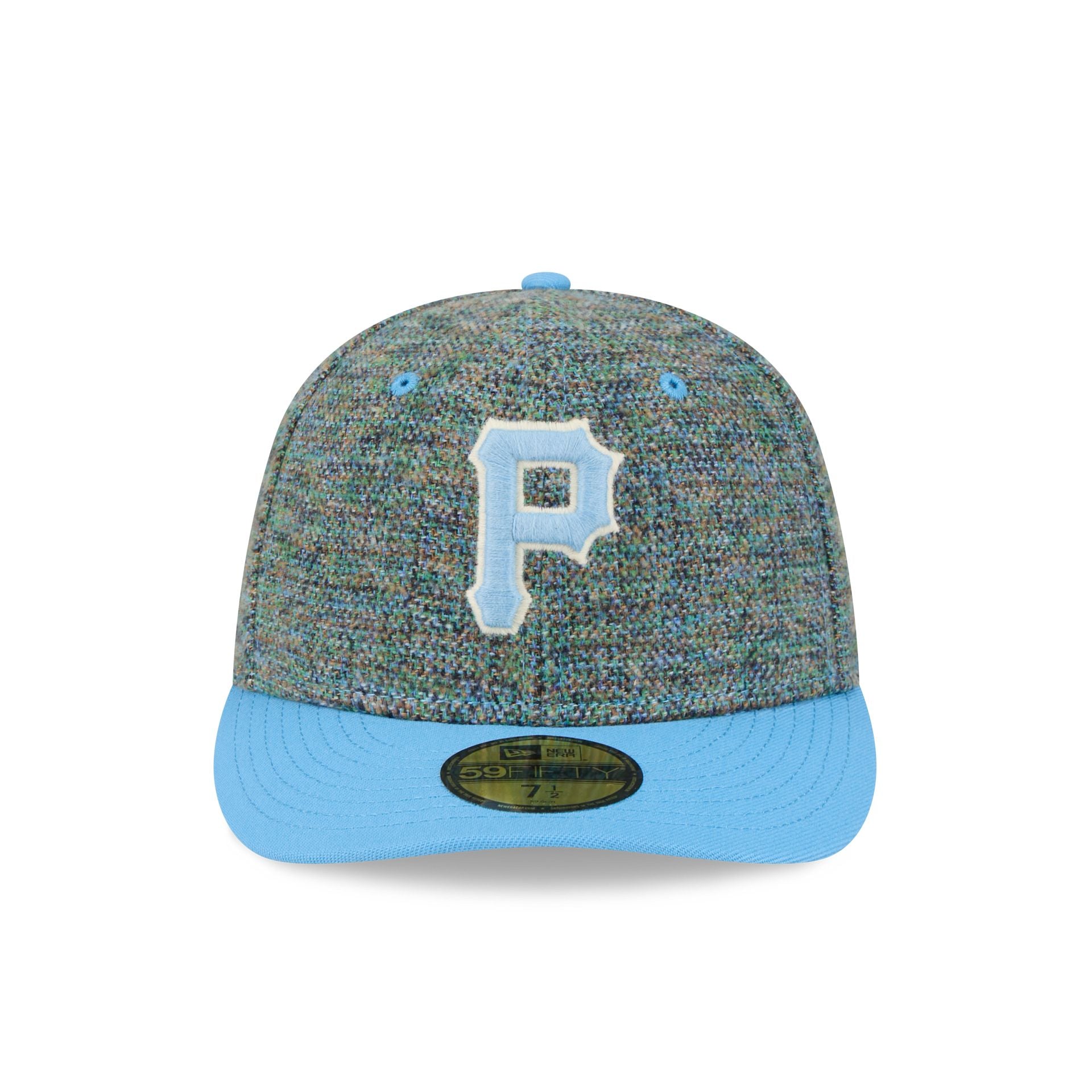 Alternative view of Pittsburgh Pirates Three Looms Tweedy Cotton Radiant Blue 59Fifty Fitted Hat