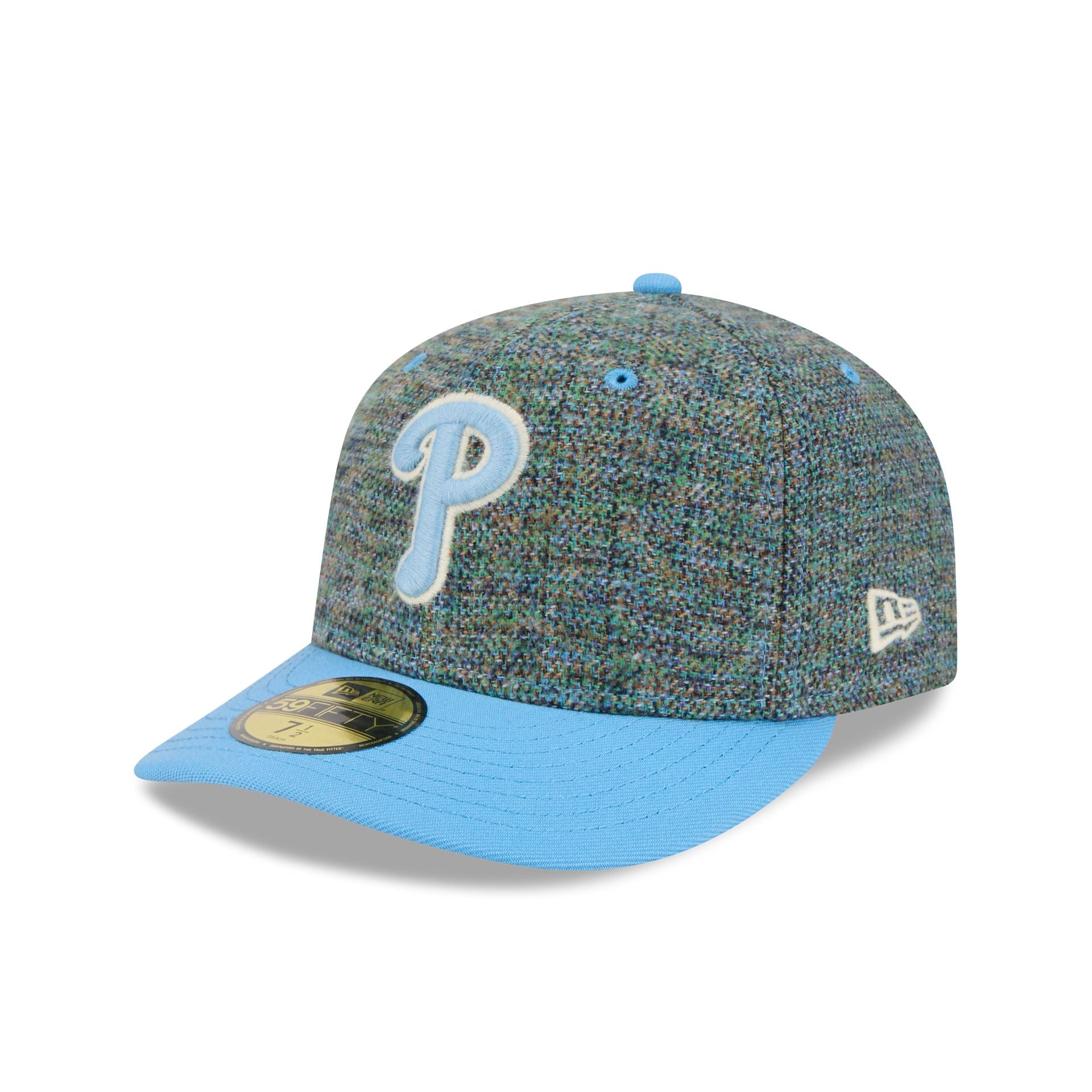 Philadelphia Phillies Three Looms Tweedy Cotton Radiant Blue 59Fifty Fitted Hat