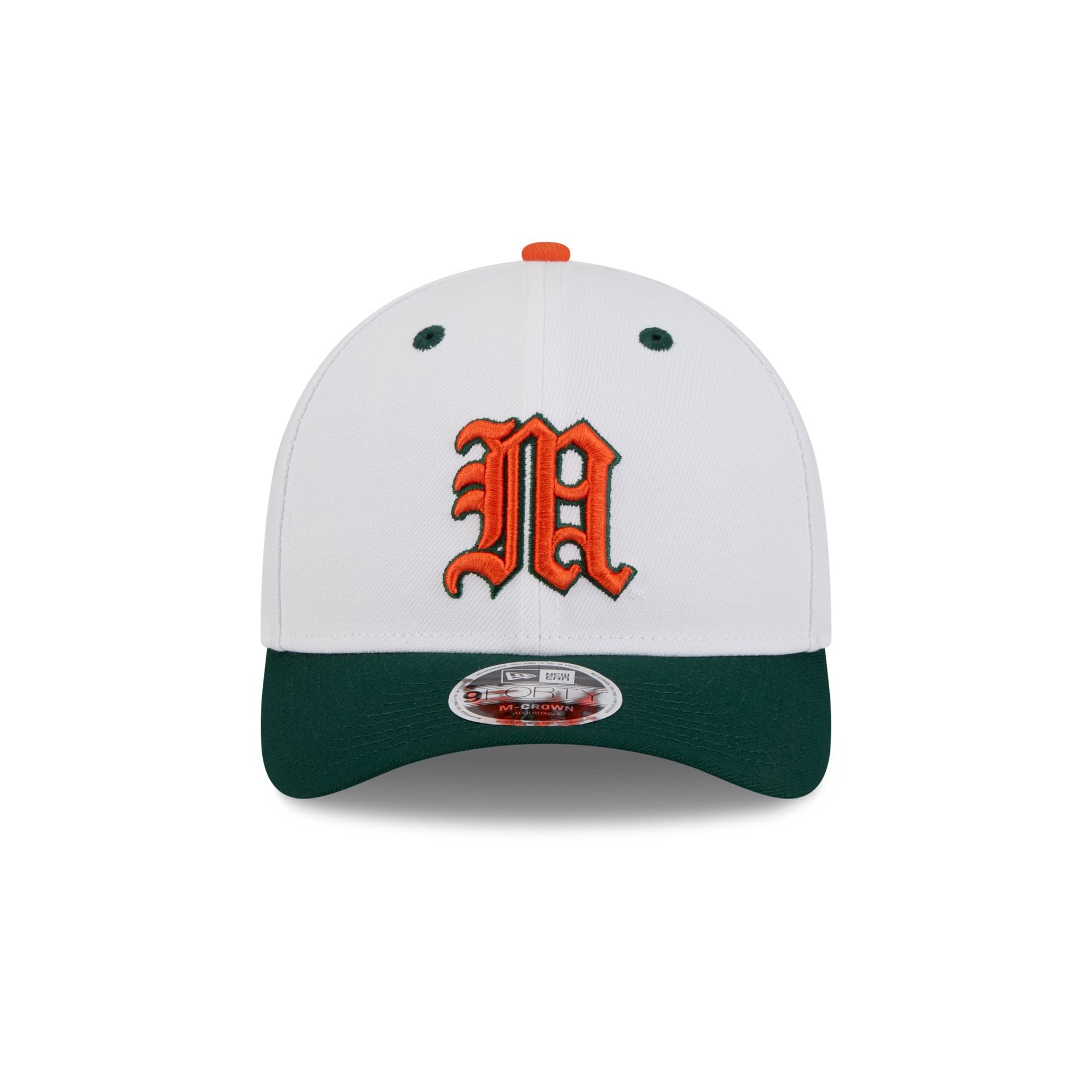 Alternative view of New Era X Adidas Miami Hurricanes White 9Forty M-Crown Snapback Hat