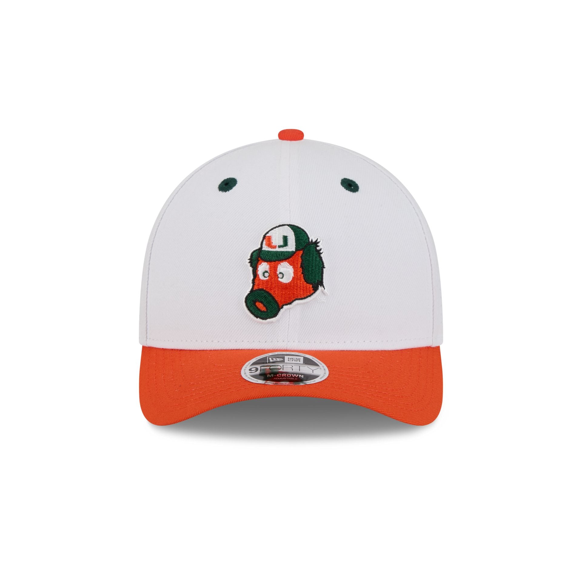 Alternative view of New Era X Adidas Miami Hurricanes White Mascot 9Forty M-Crown Snapback Hat
