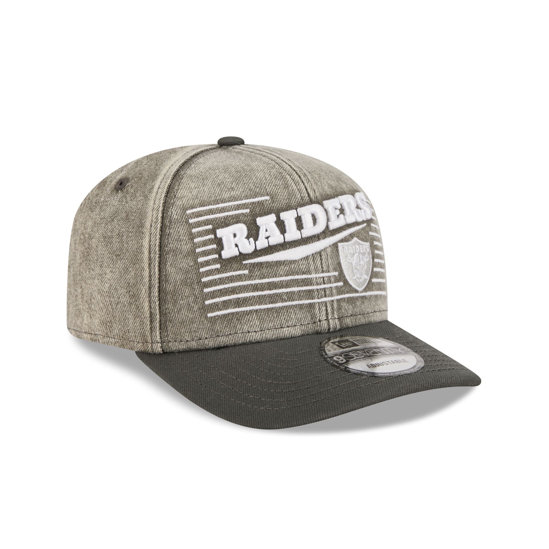 Las Vegas Raiders Washed Denim 9Seventy Adjustable Hat - Image 3