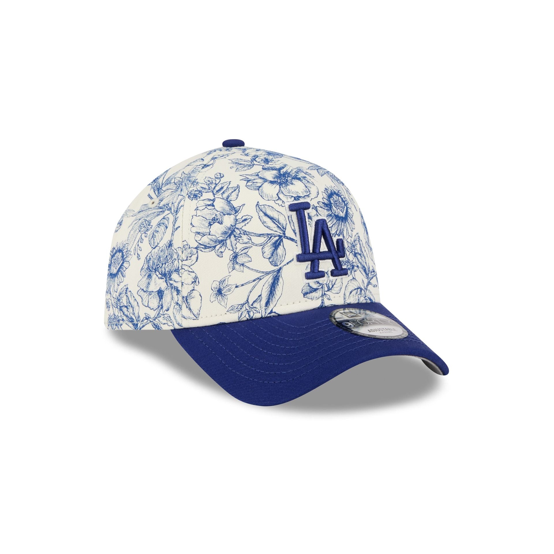 Los Angeles Dodgers Spring Floral Blue 9Forty A-Frame Snapback Hat - Image 3