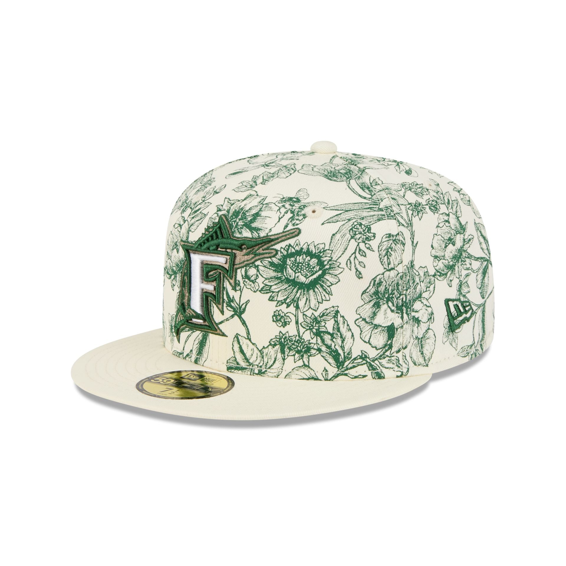Miami Marlins Spring Floral 59Fifty Fitted Hat - Image 3