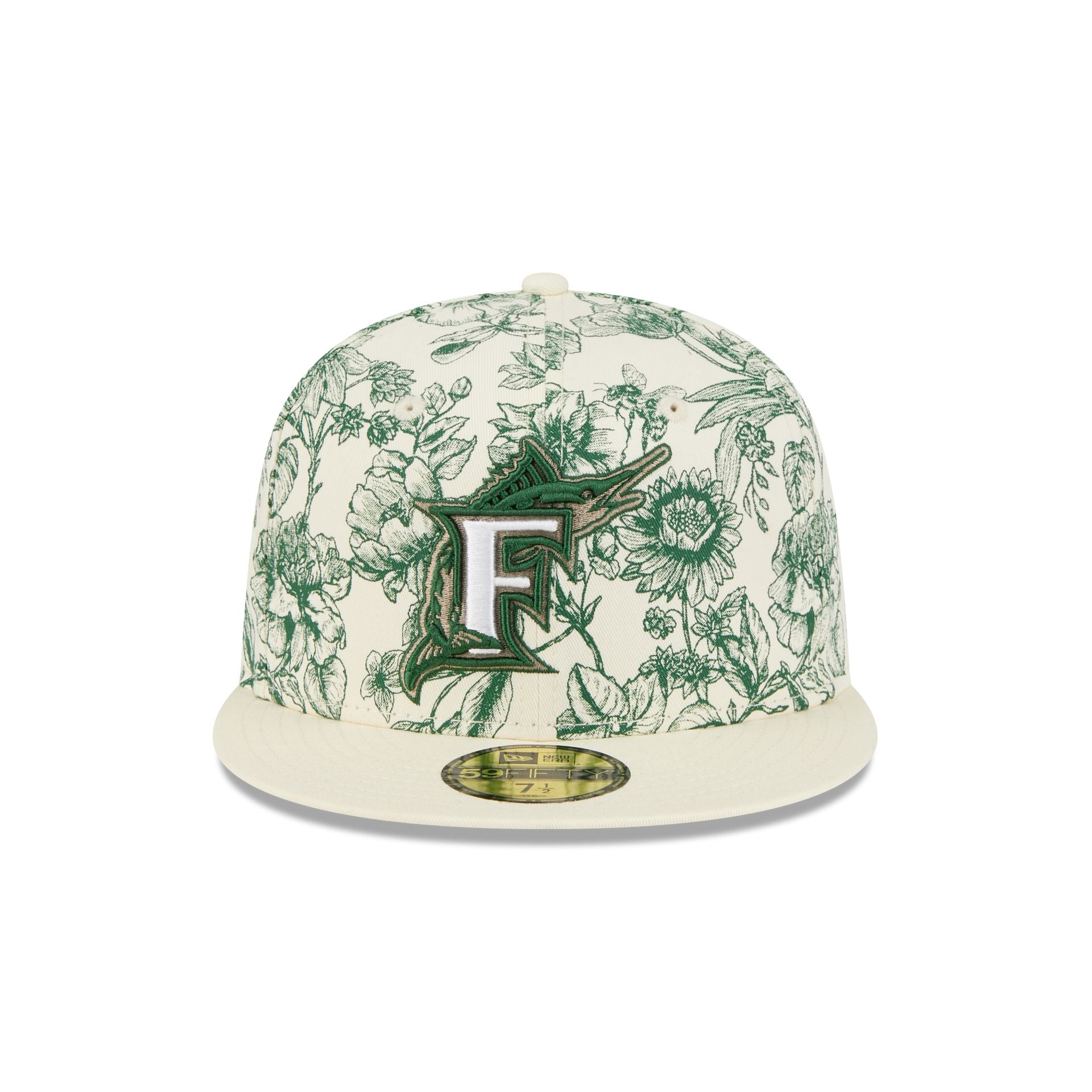 Alternative view of Miami Marlins Spring Floral 59Fifty Fitted Hat