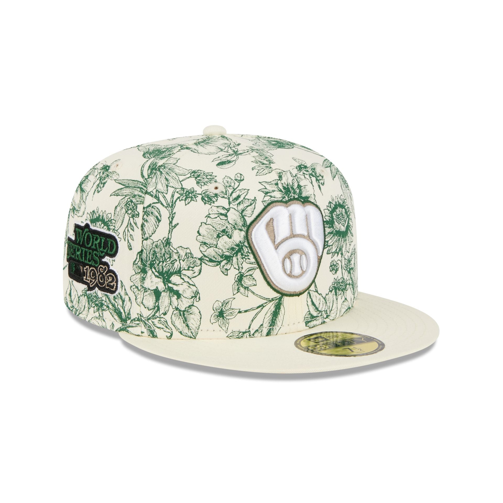 Milwaukee Brewers Spring Floral 59Fifty Fitted Hat