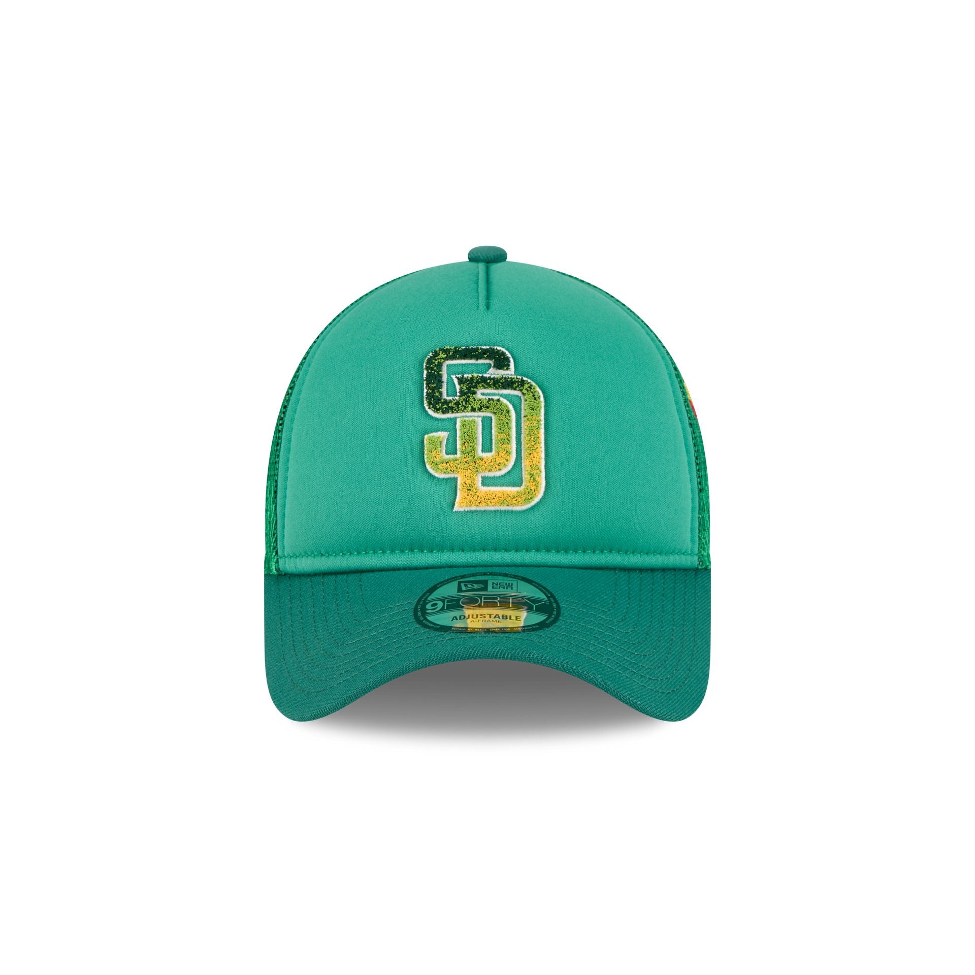 Alternative view of San Diego Padres Gradient Logo 9Forty A-Frame Trucker Hat