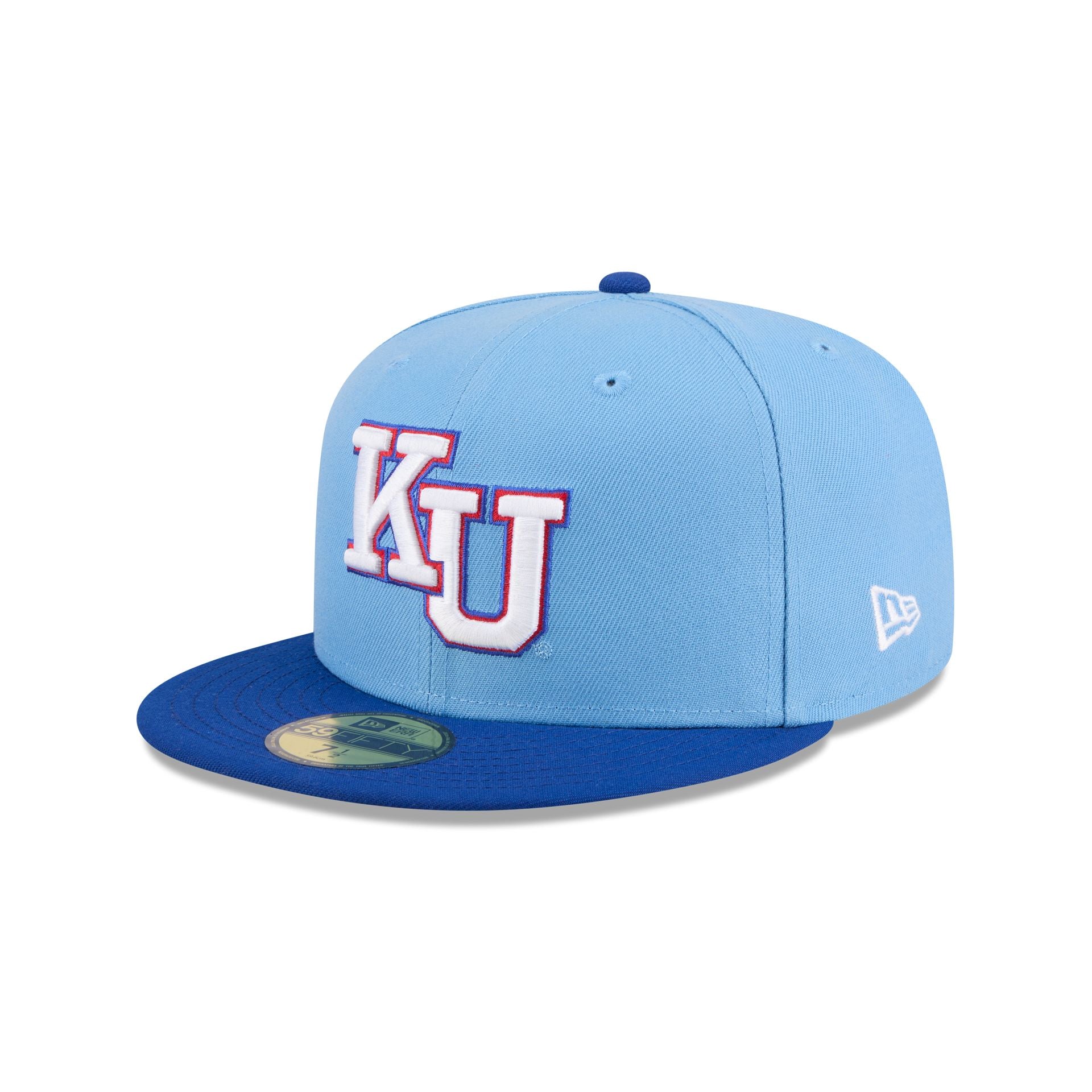 New Era X Adidas Kansas Jayhawks Sky Blue 59Fifty Fitted Hat