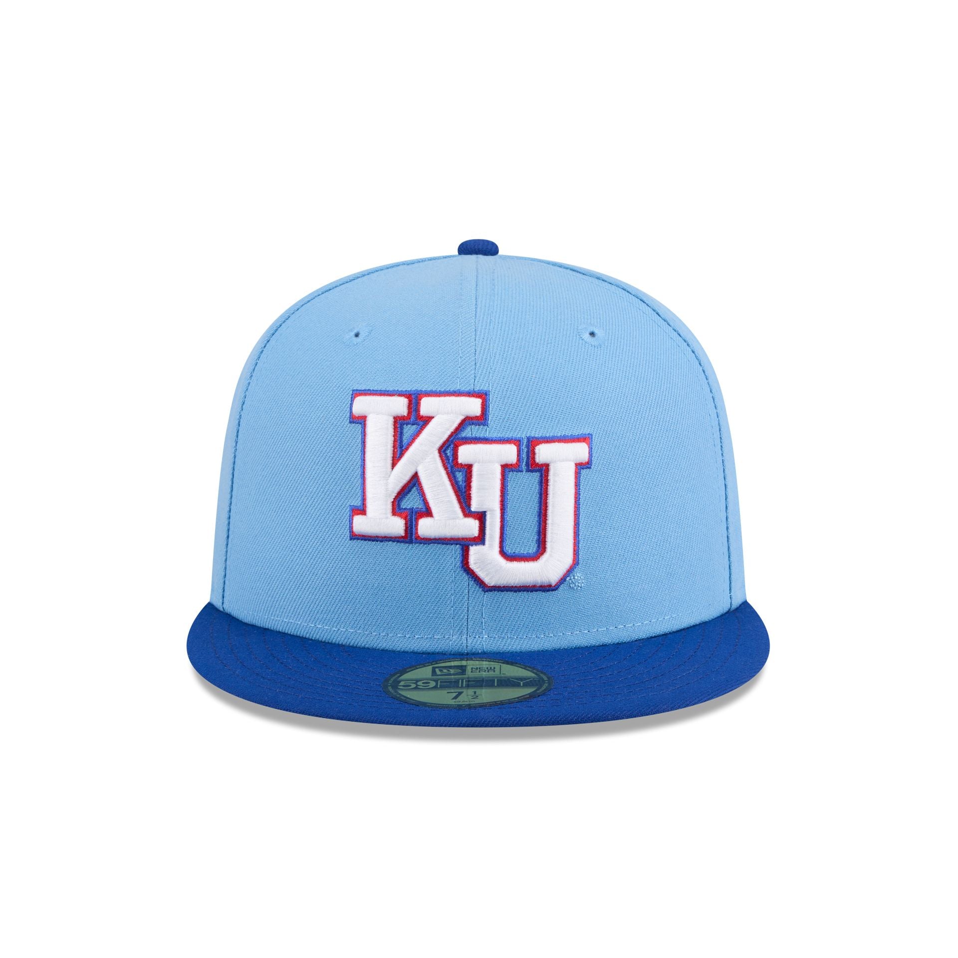 Alternative view of New Era X Adidas Kansas Jayhawks Sky Blue 59Fifty Fitted Hat