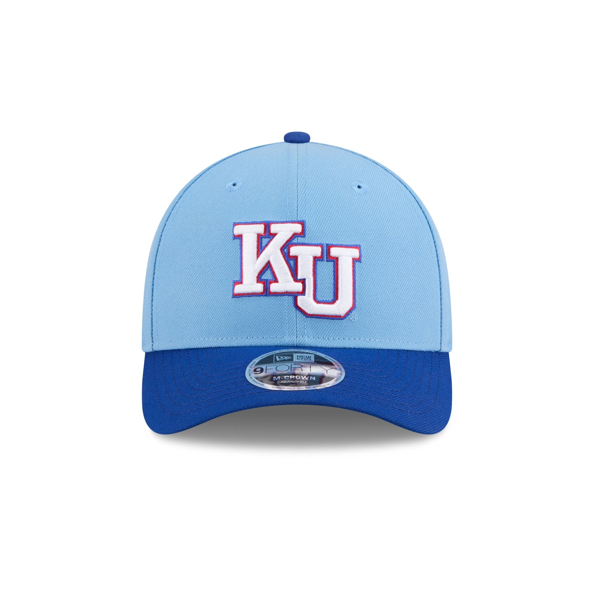 Alternative view of New Era X Adidas Kansas Jayhawks Sky Blue 9Forty M-Crown Snapback Hat