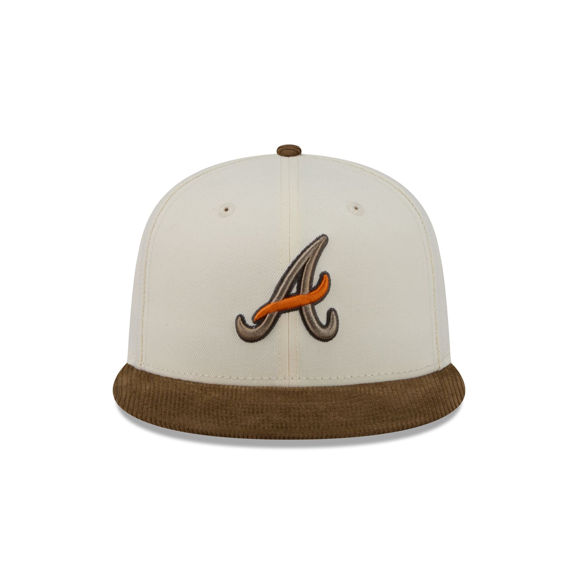 Alternative view of Just Caps Corduroy Chrome Atlanta Braves 59Fifty Fitted Hat