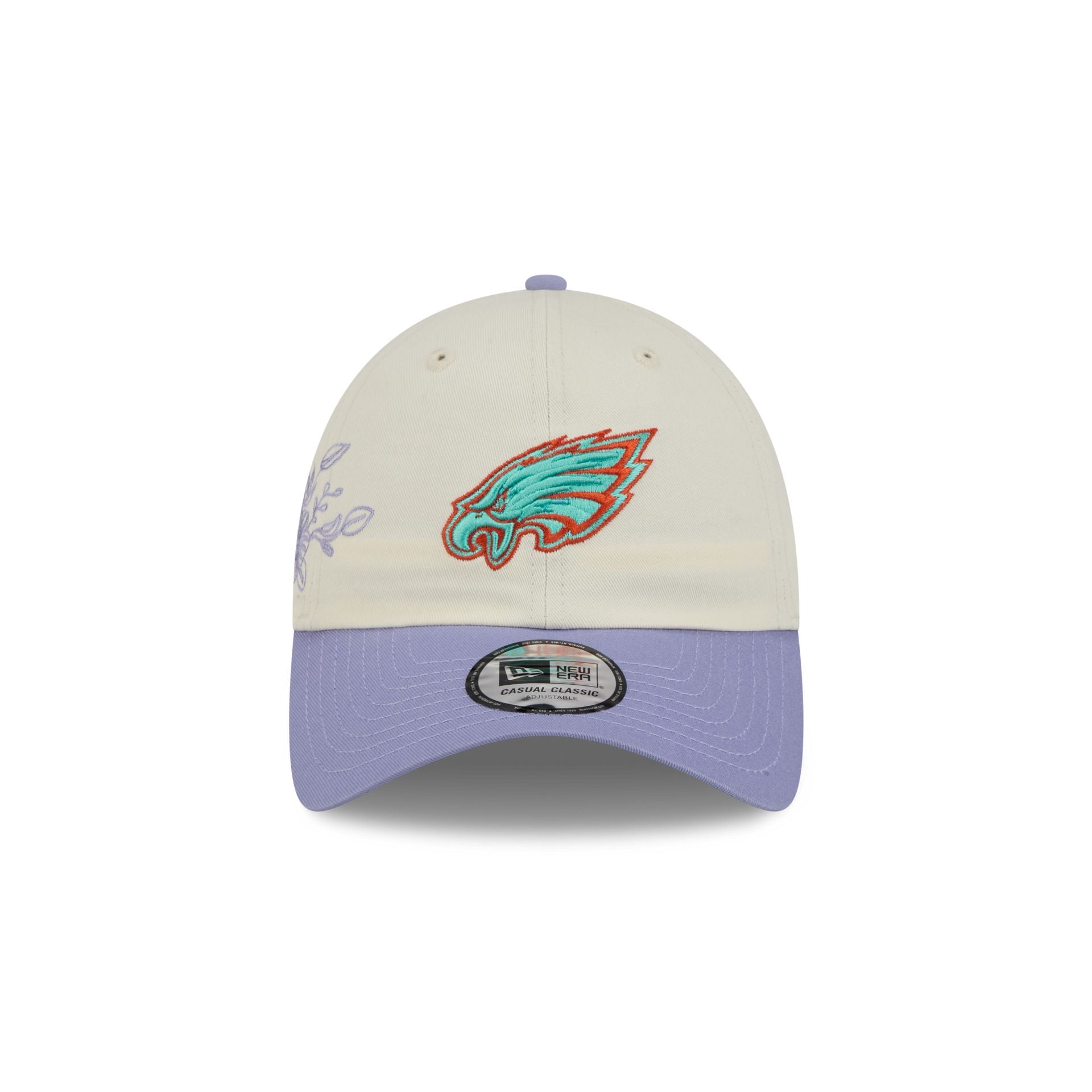 Alternative view of Philadelphia Eagles Lavender Flowers Casual Classic Adjustable Hat
