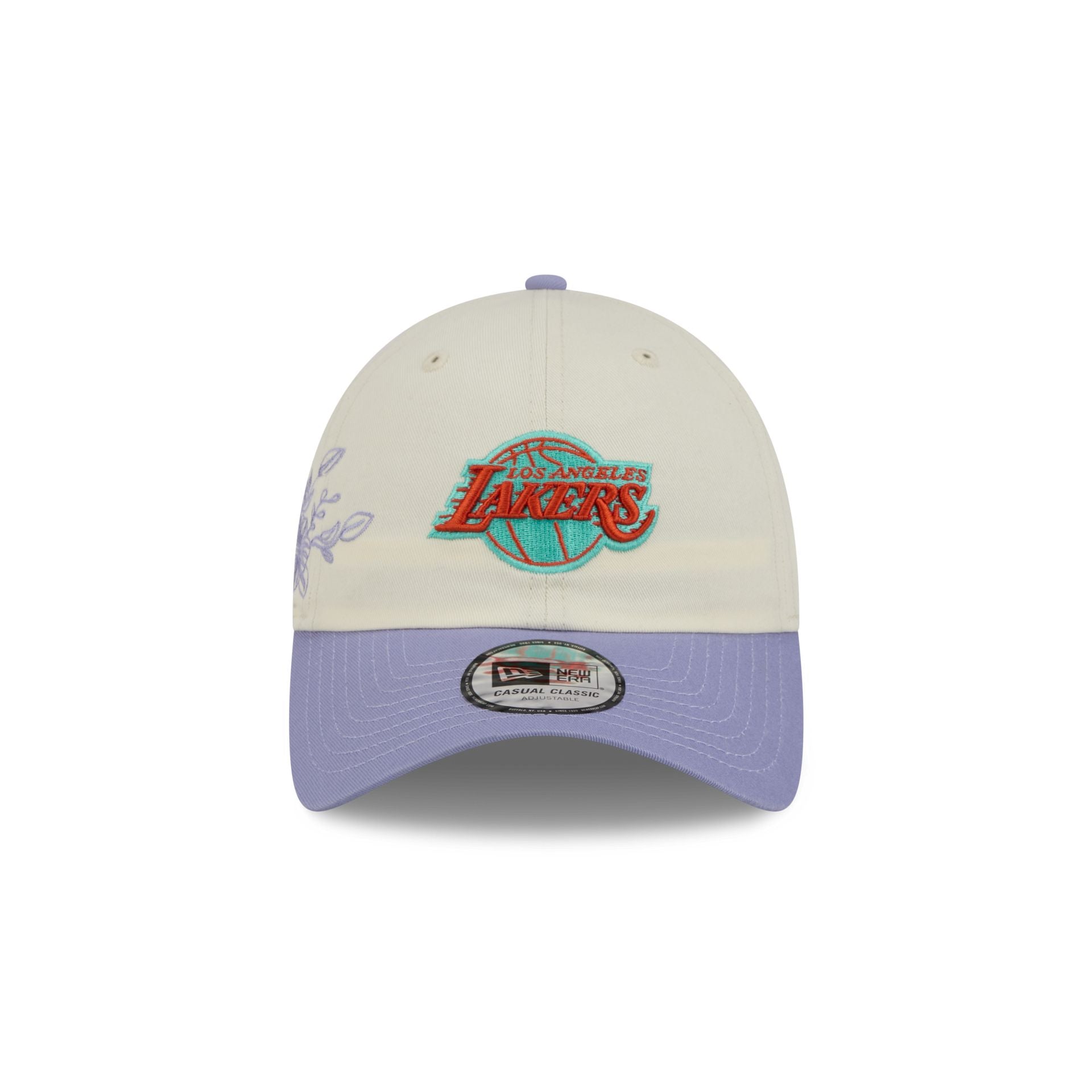 Alternative view of Los Angeles Lakers Lavender Flowers Casual Classic Adjustable Hat