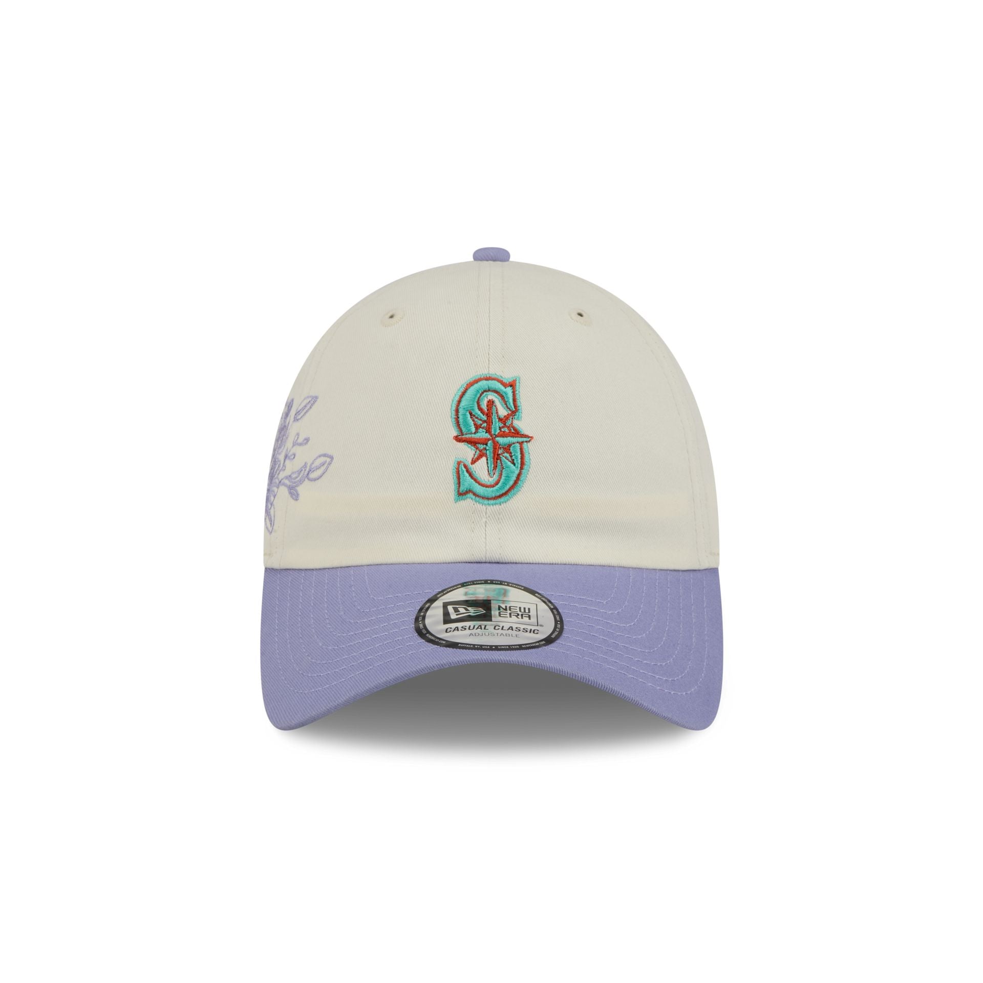 Alternative view of Seattle Mariners Lavender Flowers Casual Classic Adjustable Hat