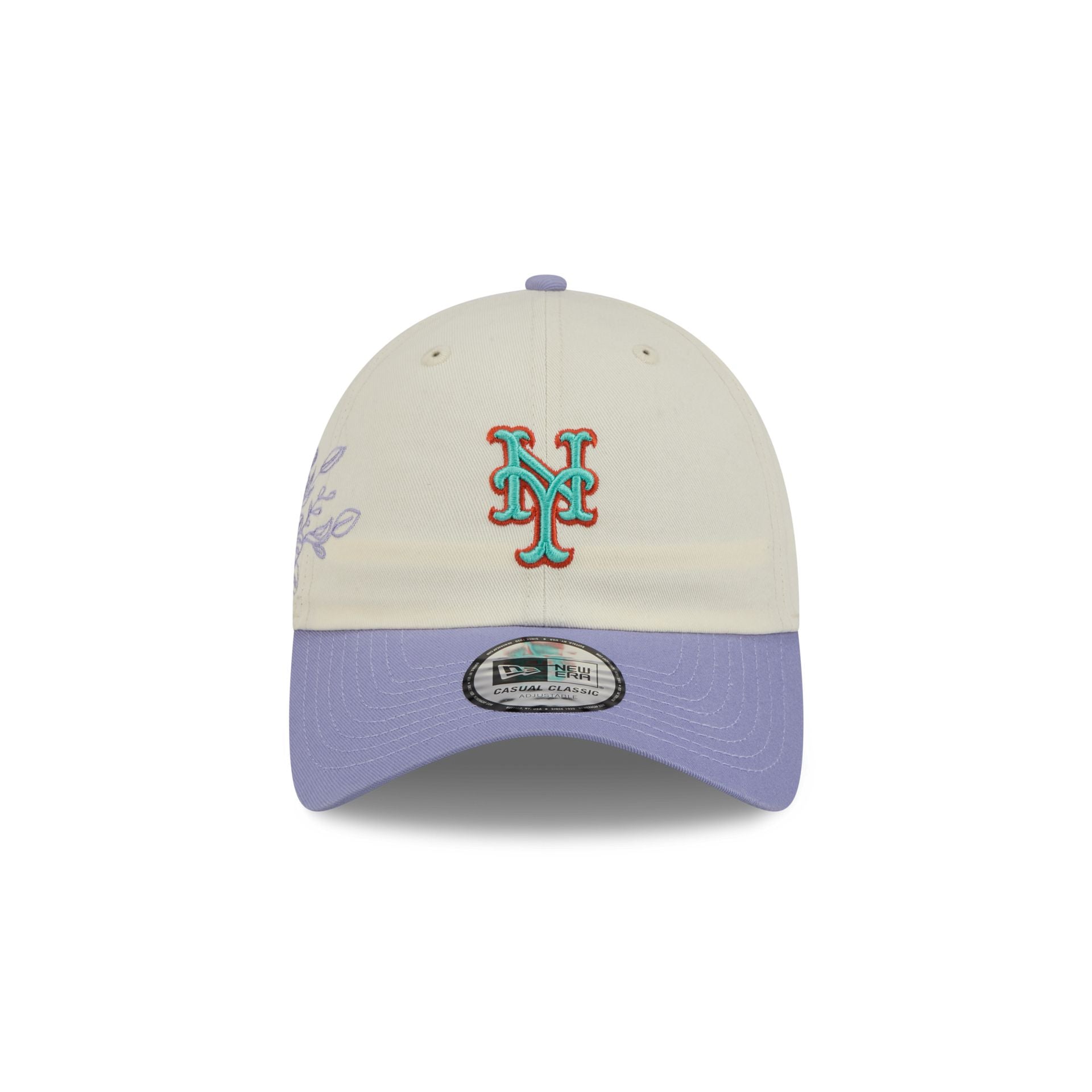 Alternative view of New York Mets Lavender Flowers Casual Classic Adjustable Hat