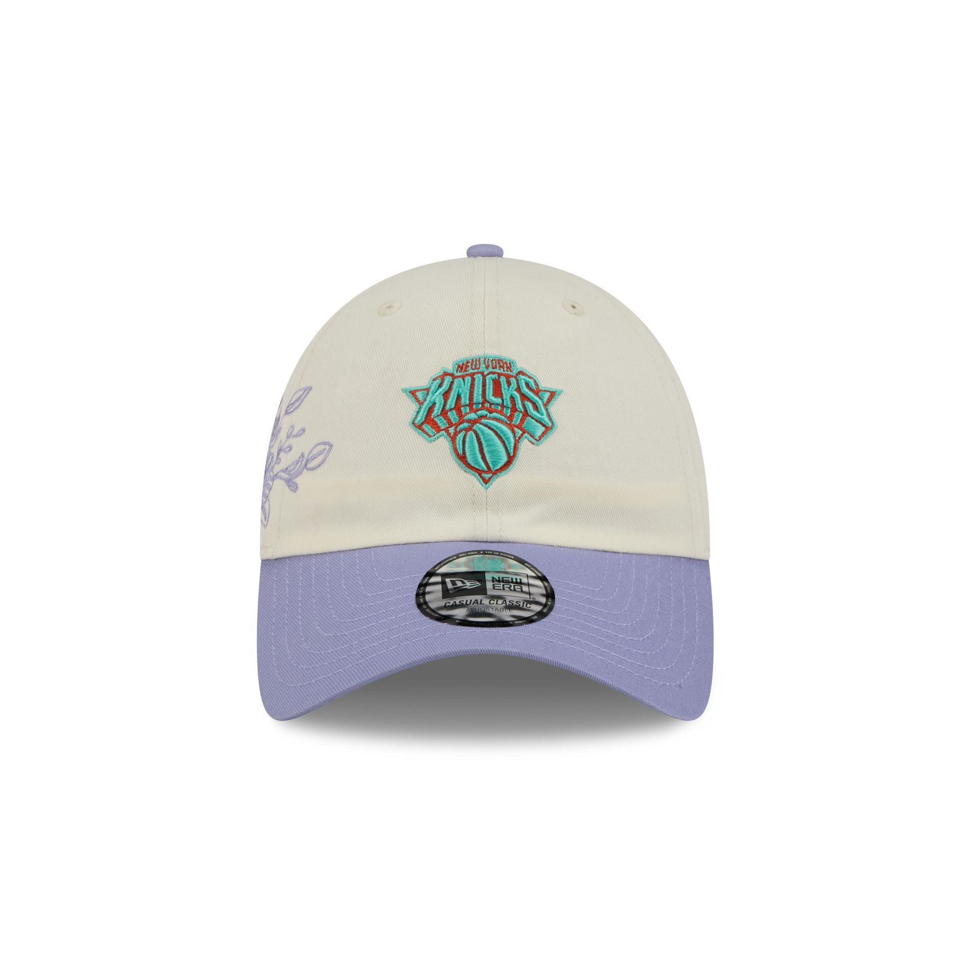 Alternative view of New York Knicks Lavender Flowers Casual Classic Adjustable Hat