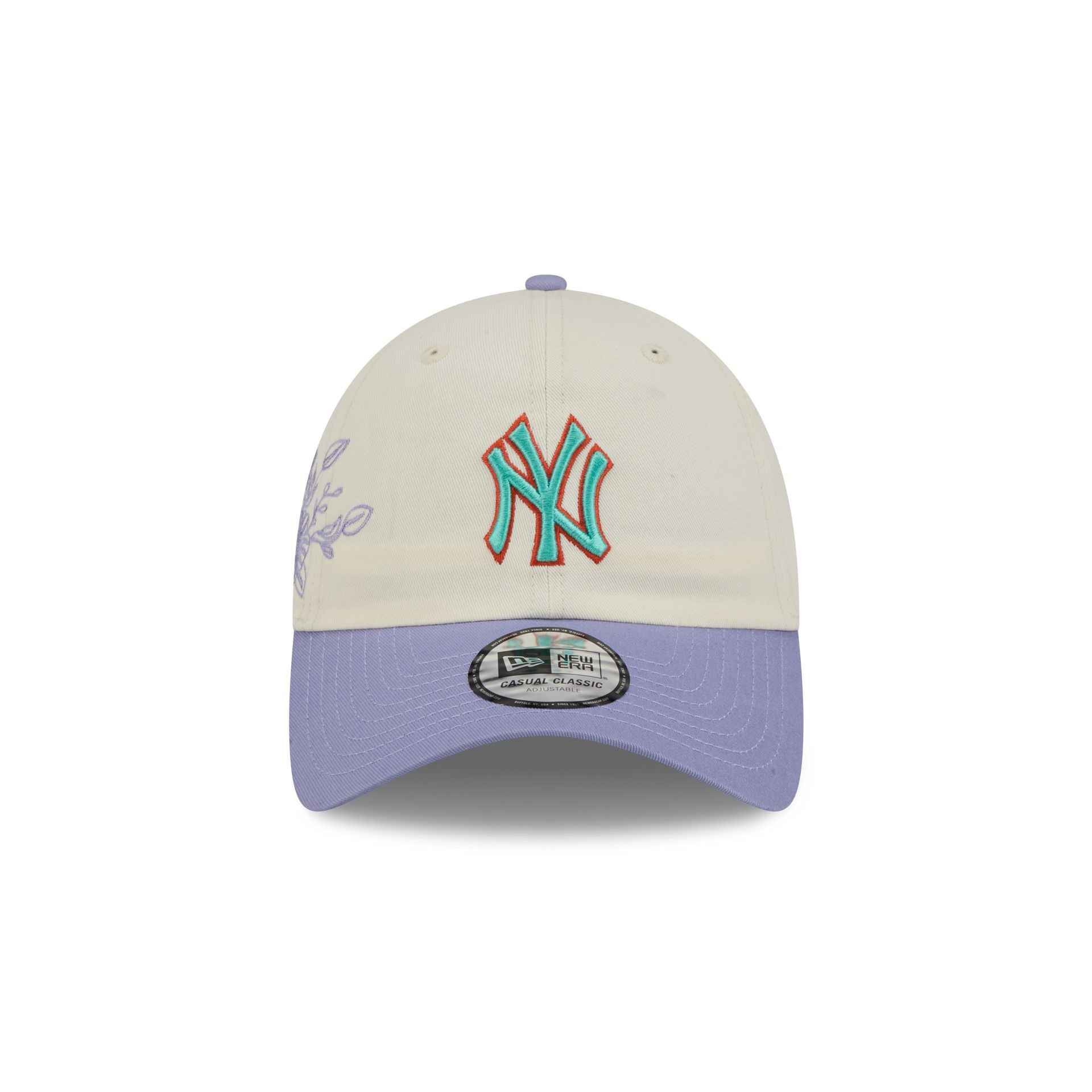 Alternative view of New York Yankees Lavender Flowers Casual Classic Adjustable Hat