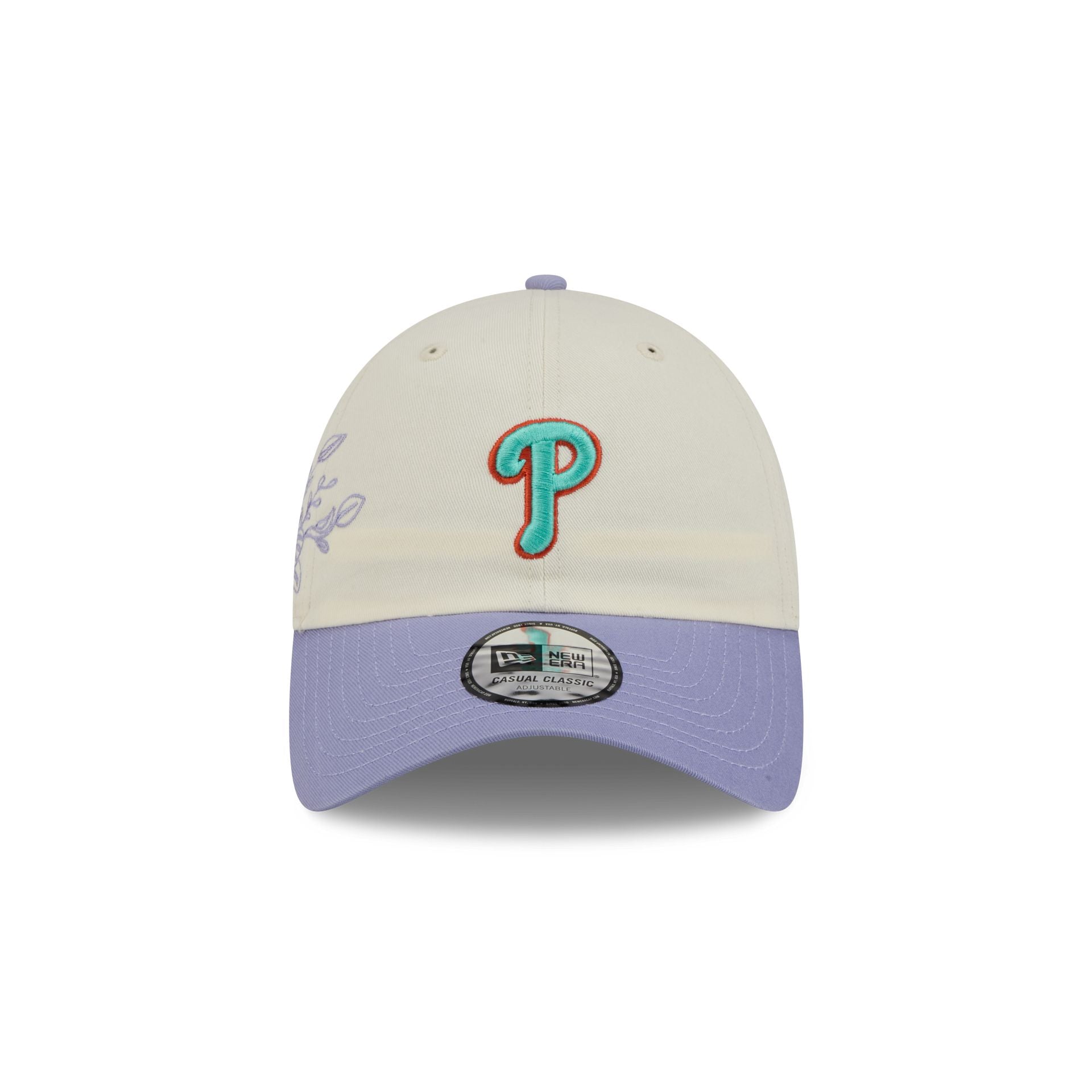 Alternative view of Philadelphia Phillies Lavender Flowers Casual Classic Adjustable Hat