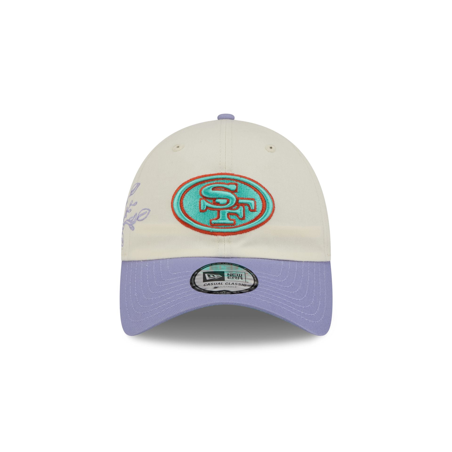 Alternative view of San Francisco 49Ers Lavender Flowers Casual Classic Adjustable Hat