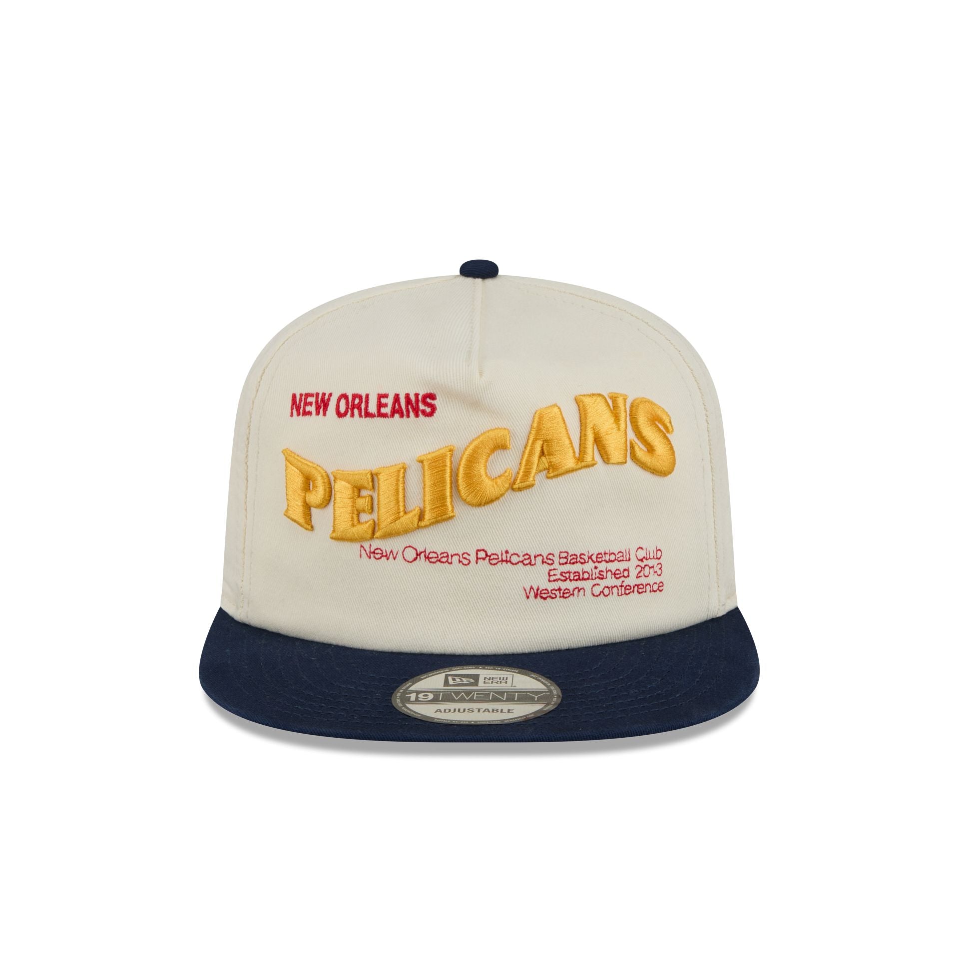 Alternative view of New Orleans Pelicans Conference Script Chrome White 19Twenty Adjustable Hat