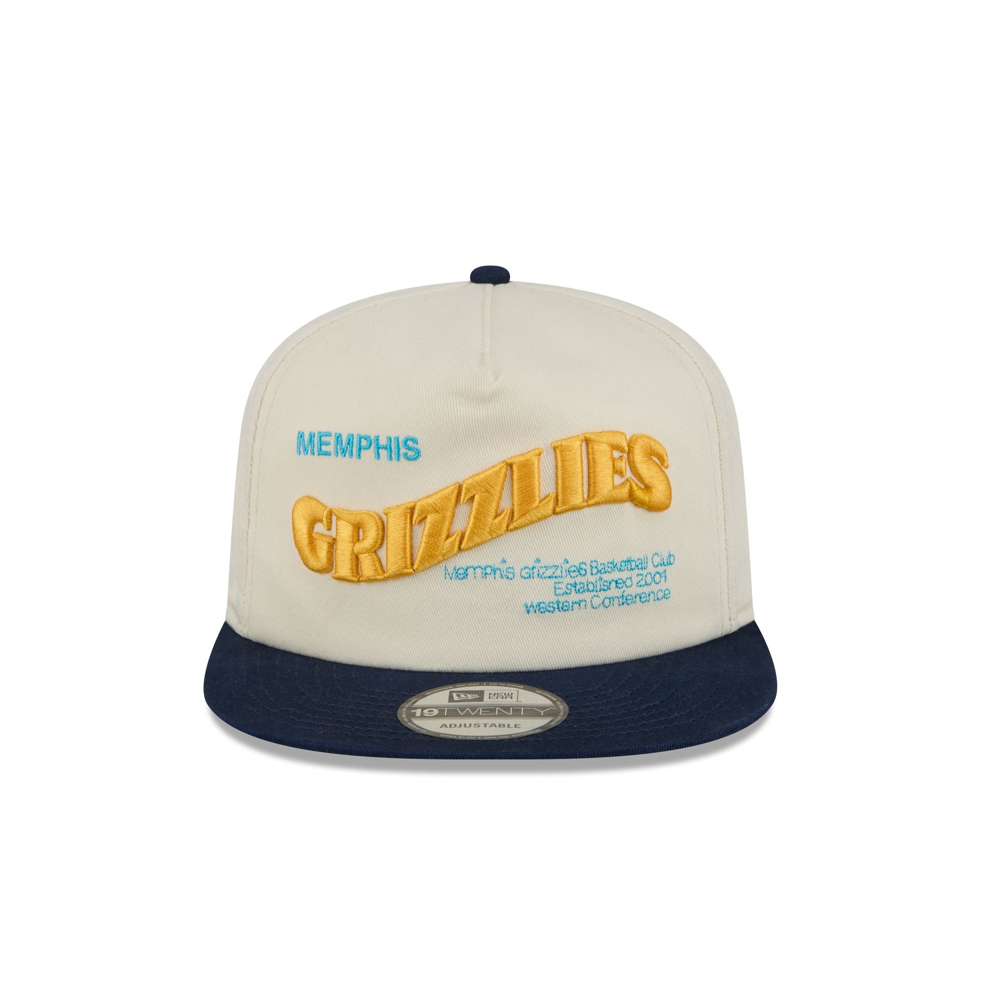 Alternative view of Memphis Grizzlies Conference Script Chrome White 19Twenty Adjustable Hat
