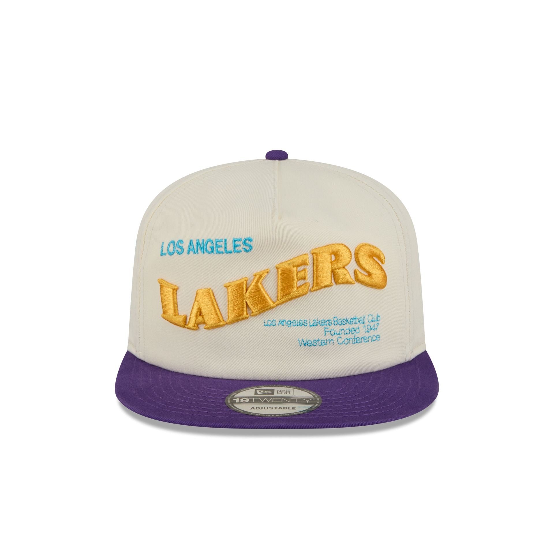 Los Angeles Lakers Conference Script Chrome White 19Twenty Adjustable Hat - Image 2