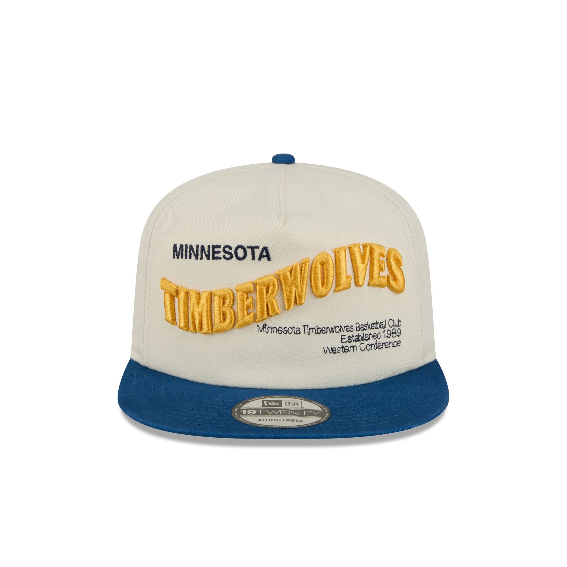 Alternative view of Minnesota Timberwolves Conference Script Chrome White 19Twenty Adjustable Hat