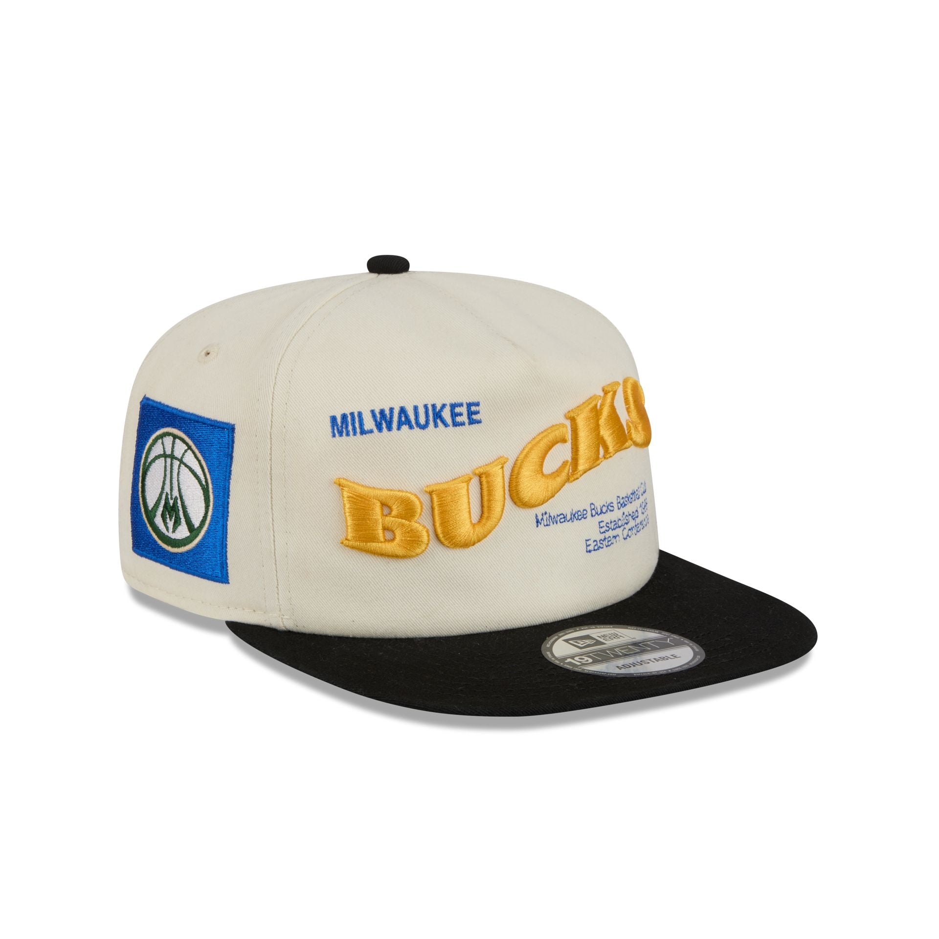 Milwaukee Bucks Conference Script Chrome White 19Twenty Adjustable Hat
